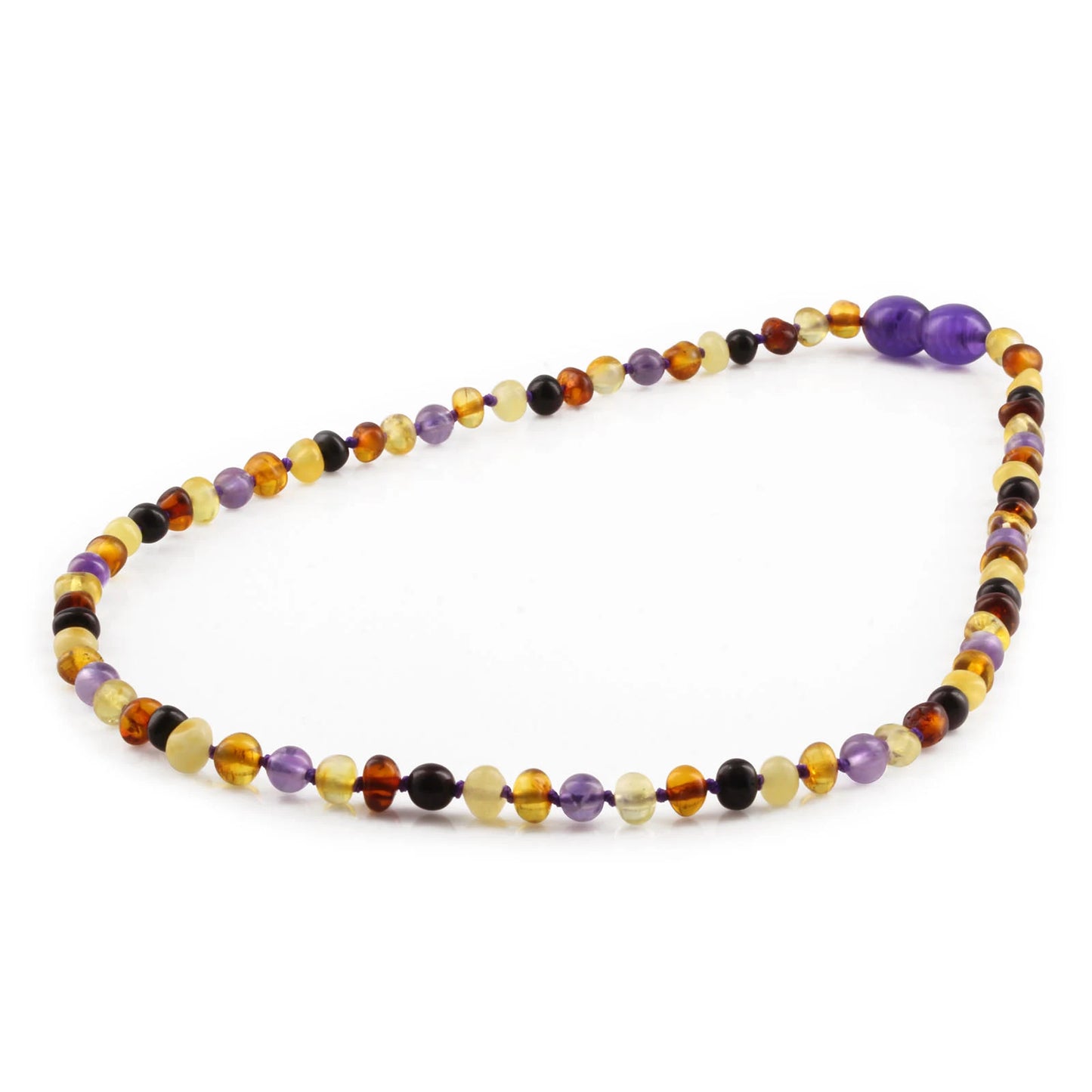 KALUNG AMBER DENGAN AMETHYST UNTUK JUNIOR. JN83