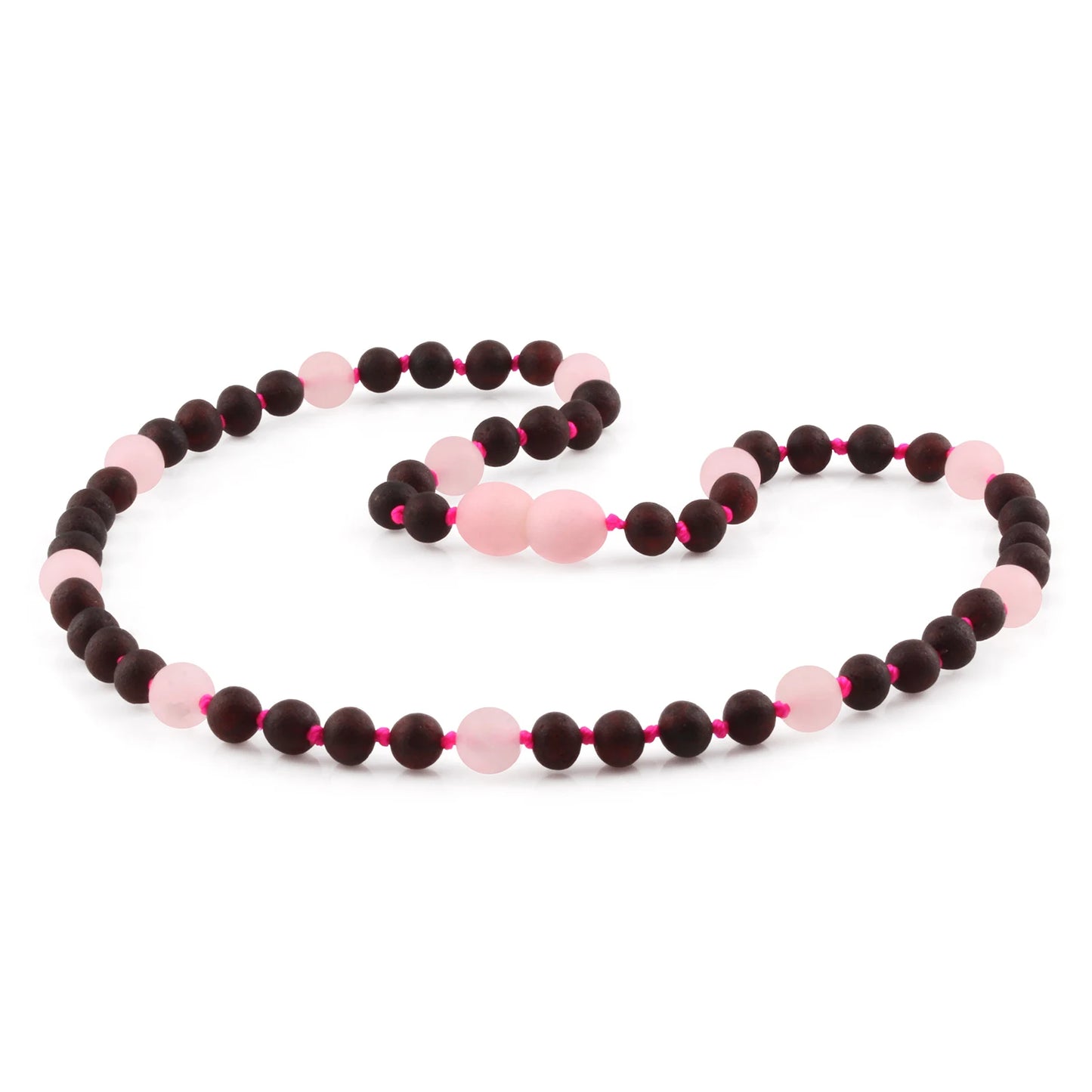 KALUNG AMBER DENGAN ROSE QUARTZ UNTUK JUNIOR. JN88