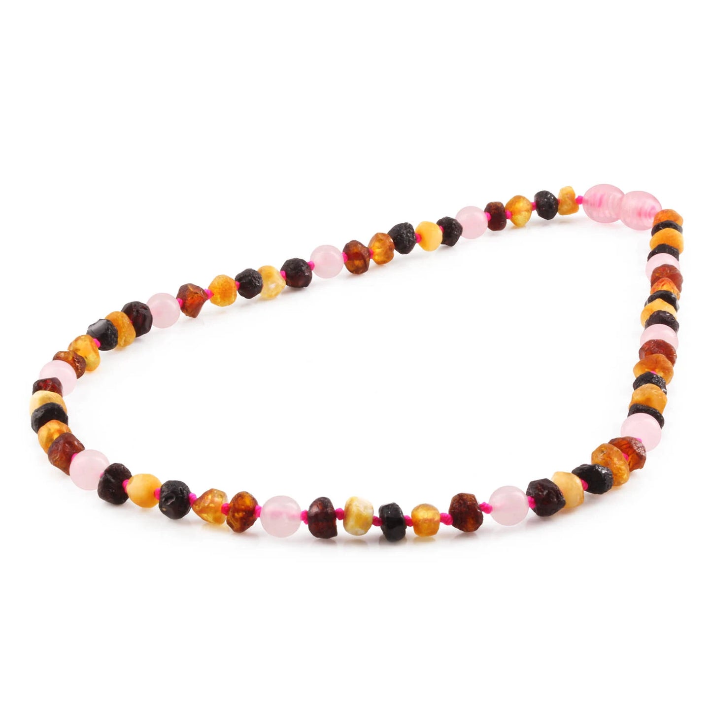 KALUNG AMBER DENGAN ROSE QUARTZ UNTUK JUNIOR. JN92