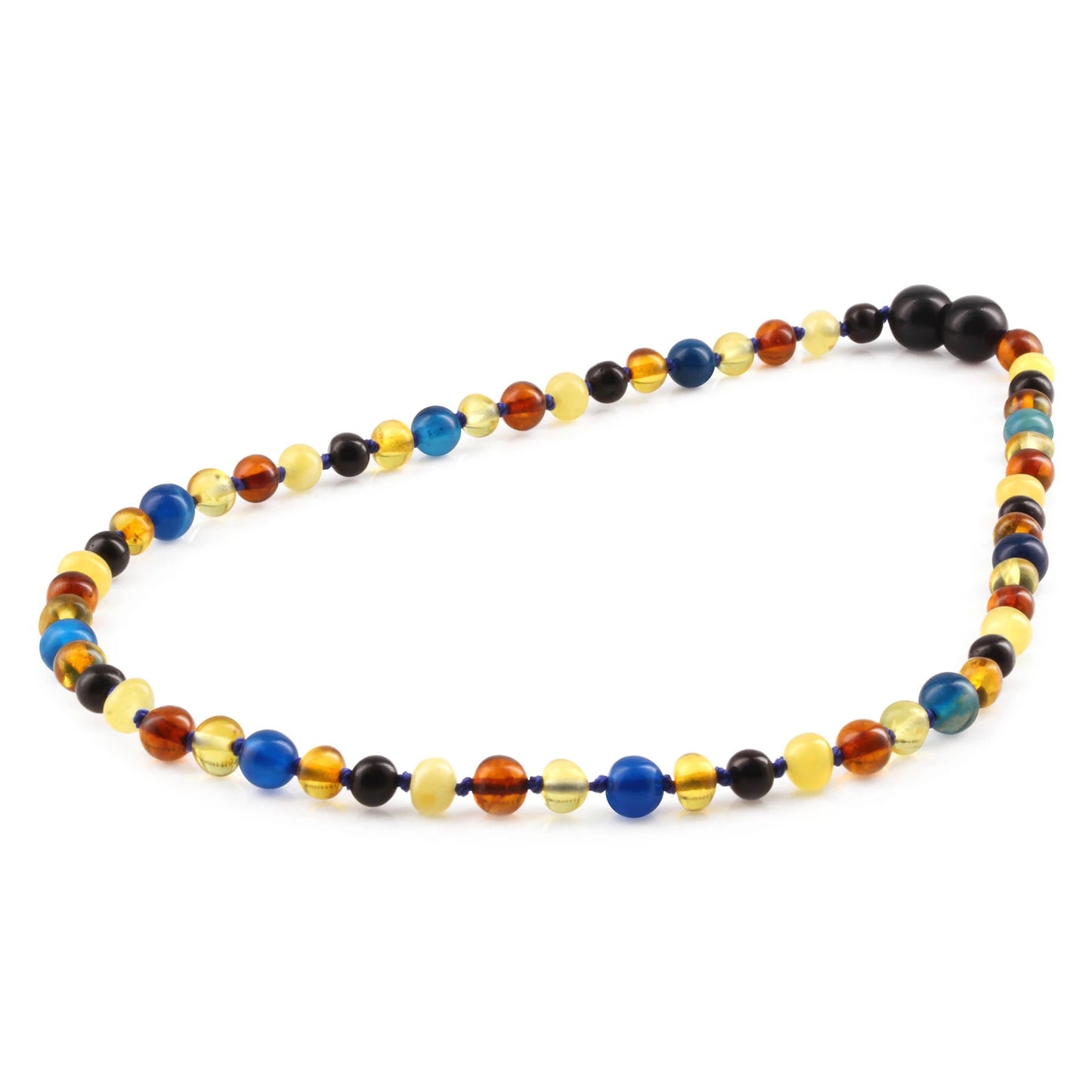 KALUNG AMBER DENGAN BLUE LACE AGATE UNTUK JUNIOR. JN94