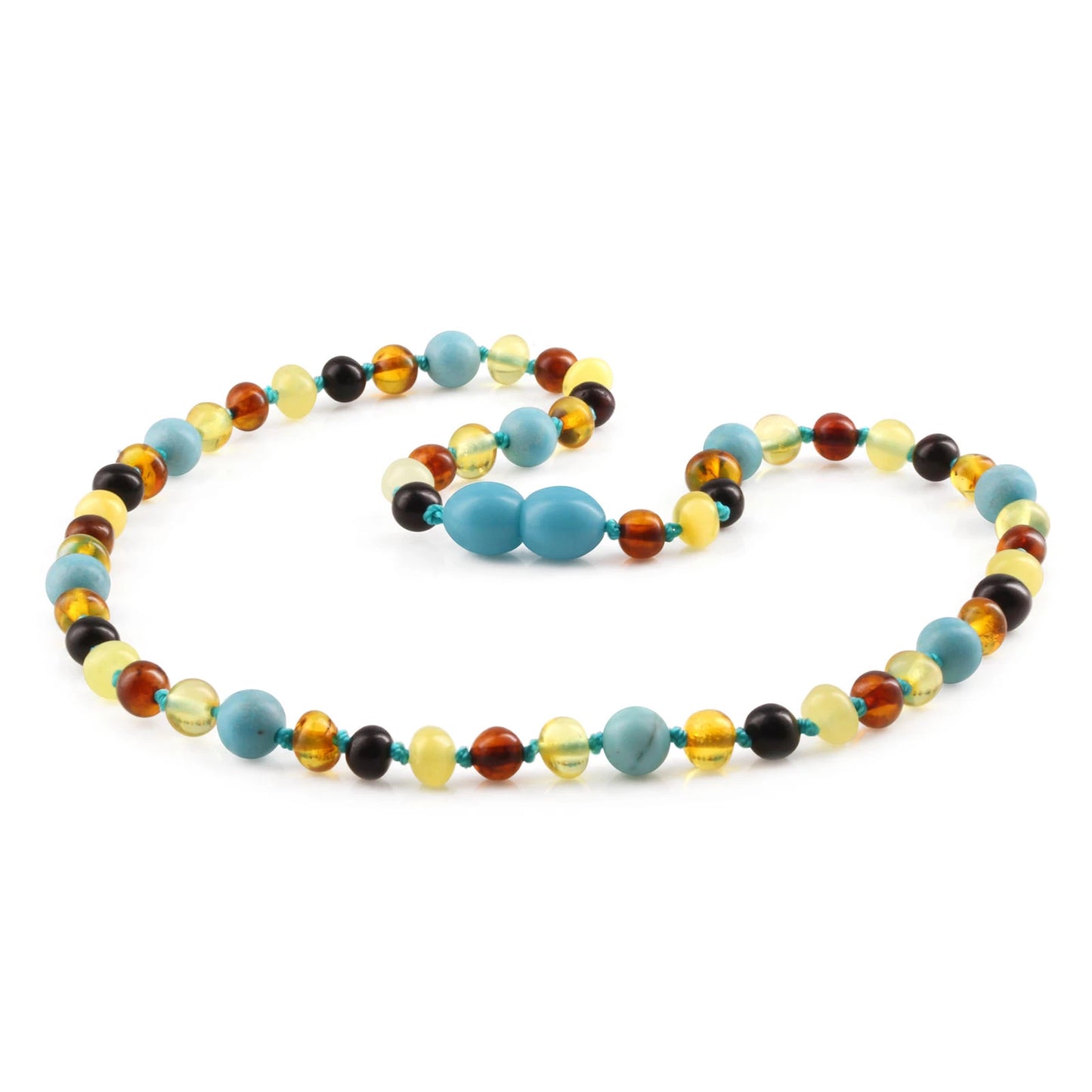 KALUNG AMBER DENGAN TURQUOISE UNTUK JUNIOR. JN95