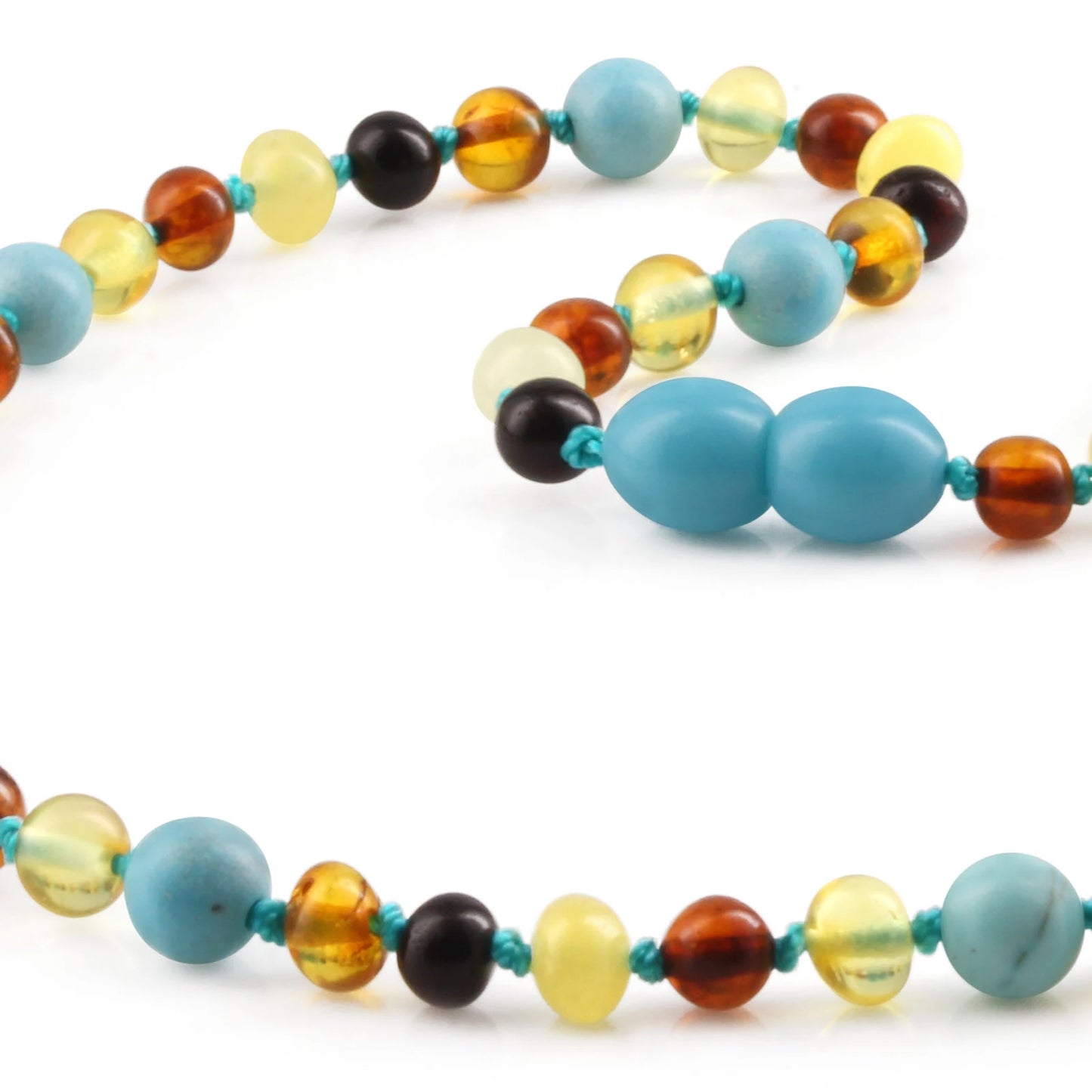 KALUNG AMBER DENGAN TURQUOISE UNTUK JUNIOR. JN95