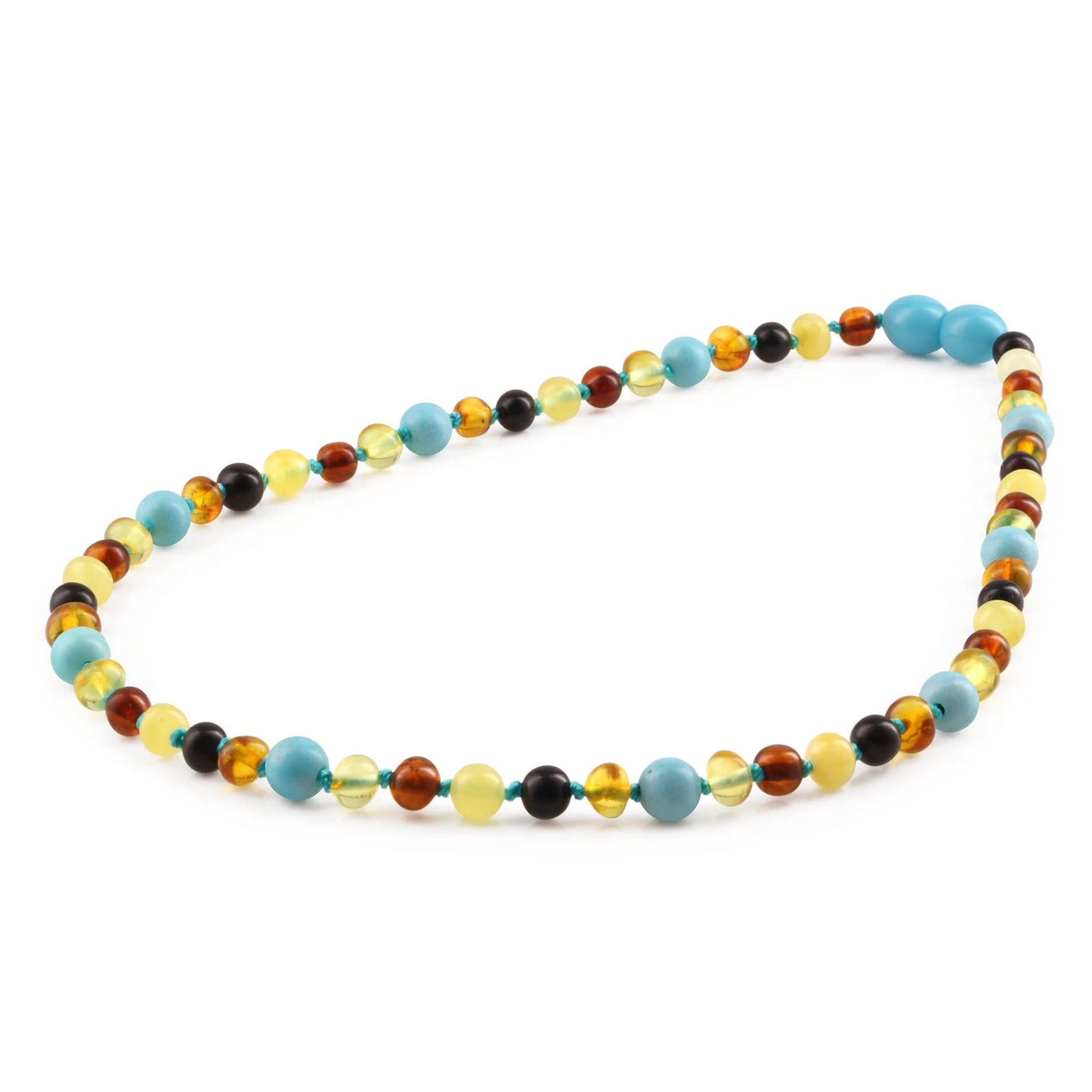 KALUNG AMBER DENGAN TURQUOISE UNTUK JUNIOR. JN95