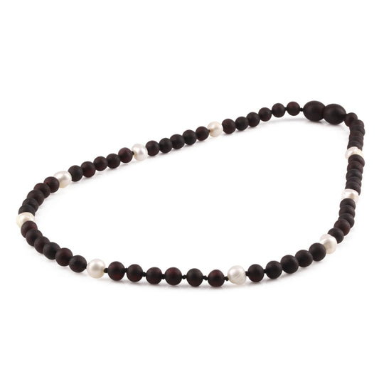 KALUNG AMBER DENGAN WHITE PEARL UNTUK JUNIOR. JN104