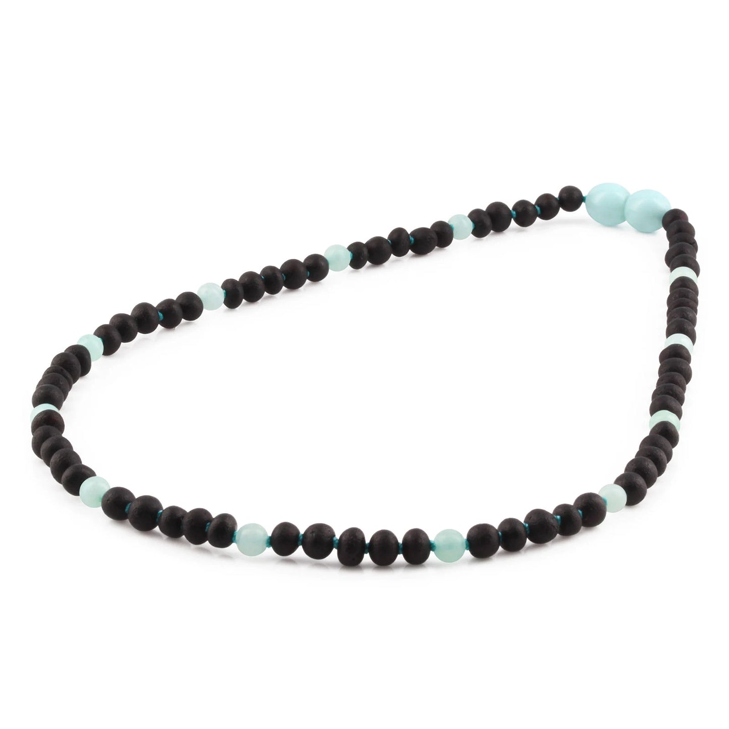 KALUNG AMBER DENGAN SKY BLUE JADE UNTUK JUNIOR. JN85-S