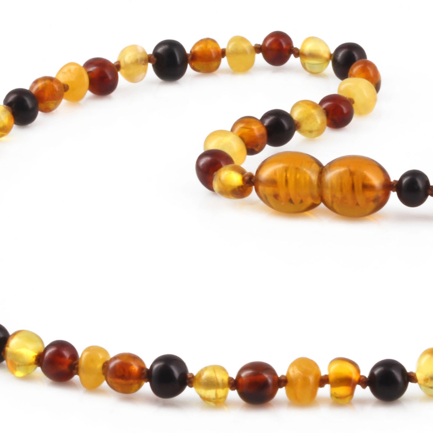KALUNG AMBER JUNIOR MULTICOLOUR GLOSSY 38CM. 4X3MM