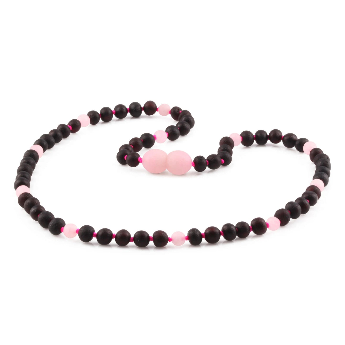 KALUNG AMBER DENGAN ROSE QUARTZ UNTUK JUNIOR. JN88-S