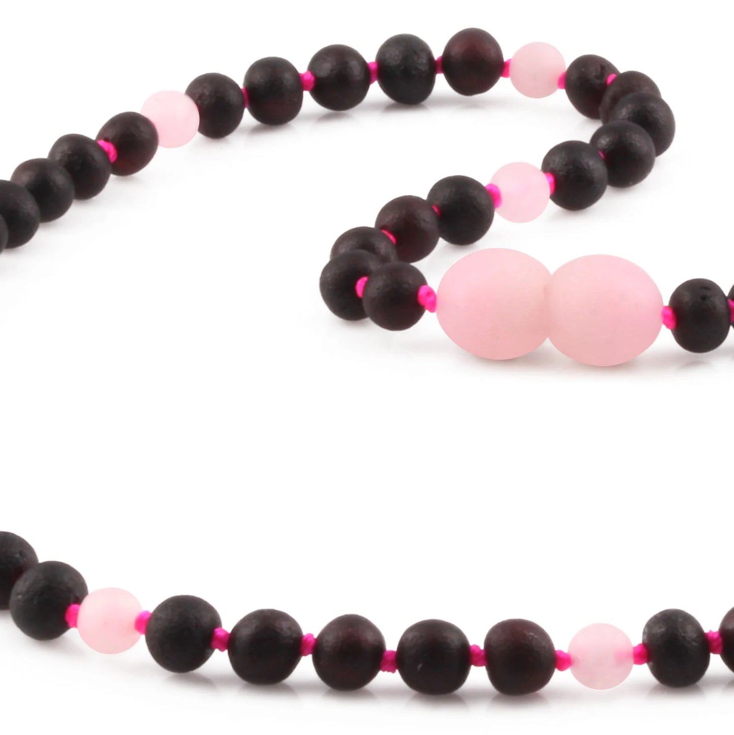 KALUNG AMBER DENGAN ROSE QUARTZ UNTUK JUNIOR. JN88-S