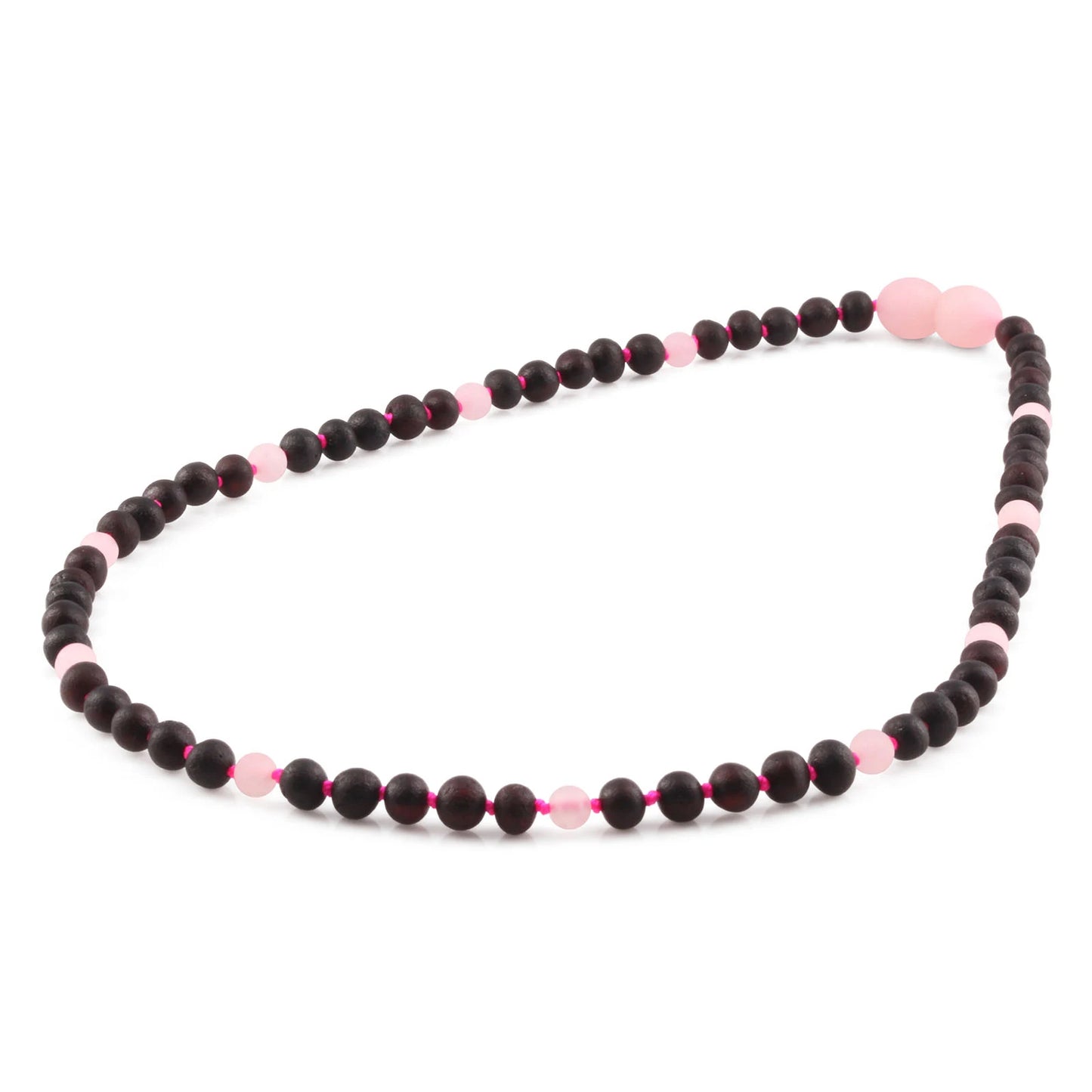 KALUNG AMBER DENGAN ROSE QUARTZ UNTUK JUNIOR. JN88-S