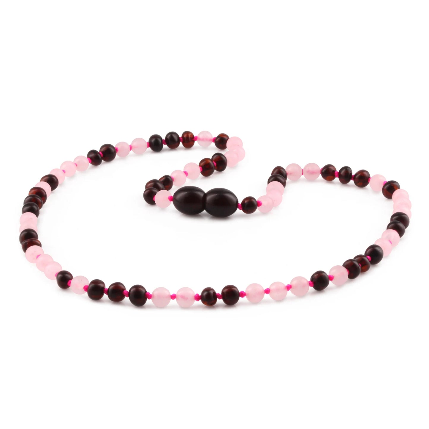 KALUNG AMBER DENGAN ROSE QUARTZ UNTUK JUNIOR. JN107