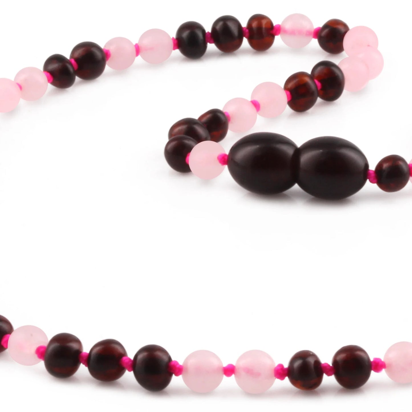 KALUNG AMBER DENGAN ROSE QUARTZ UNTUK JUNIOR. JN107