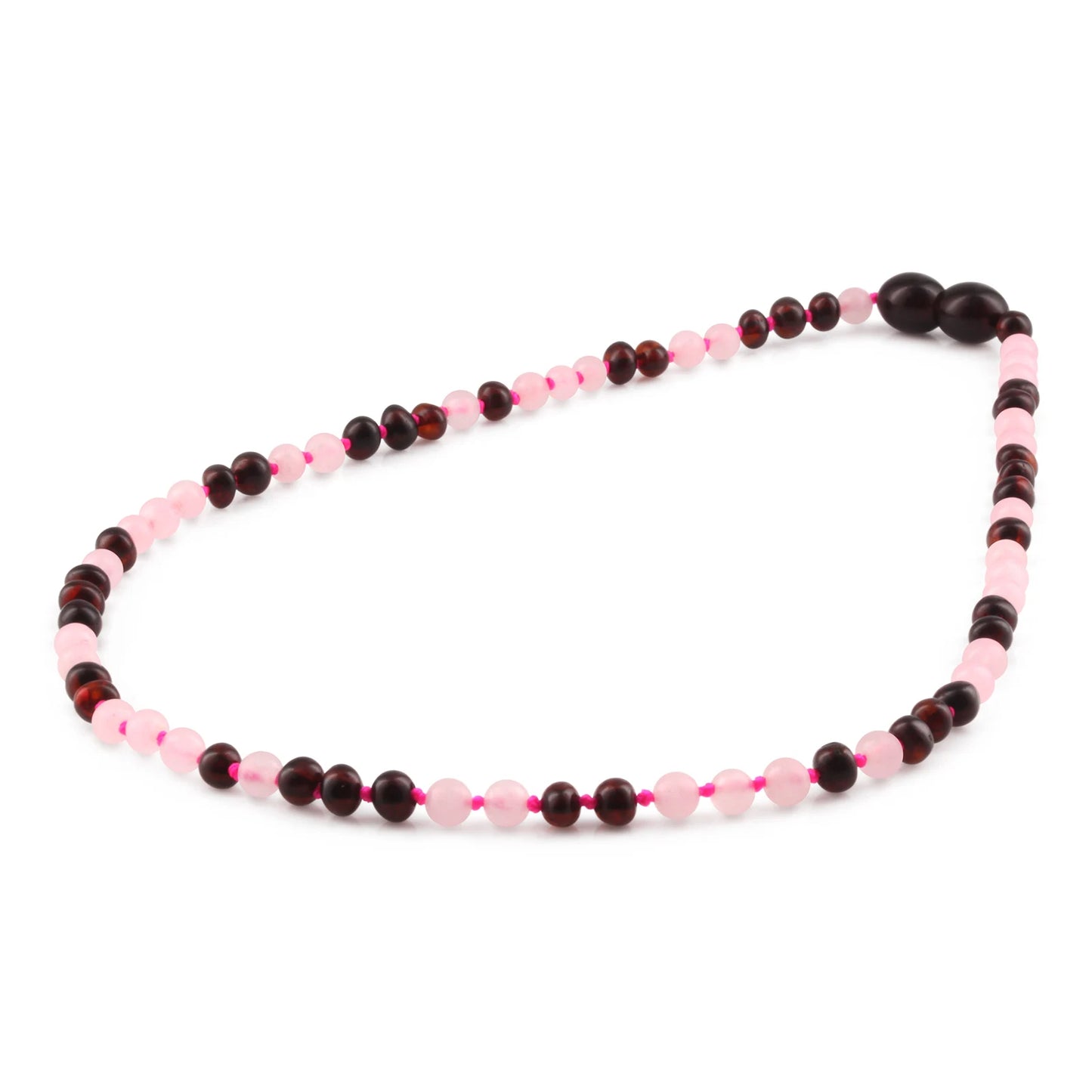 KALUNG AMBER DENGAN ROSE QUARTZ UNTUK JUNIOR. JN107