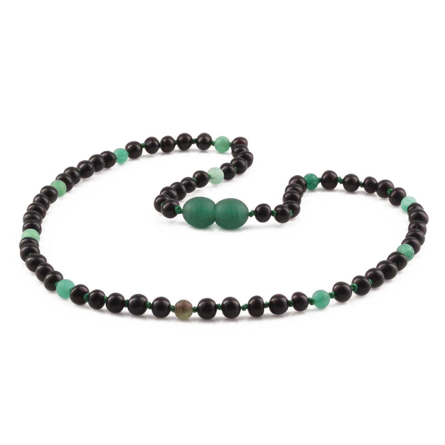 KALUNG AMBER DENGAN GREEN FROST AGATE UNTUK JUNIOR. JN89-S