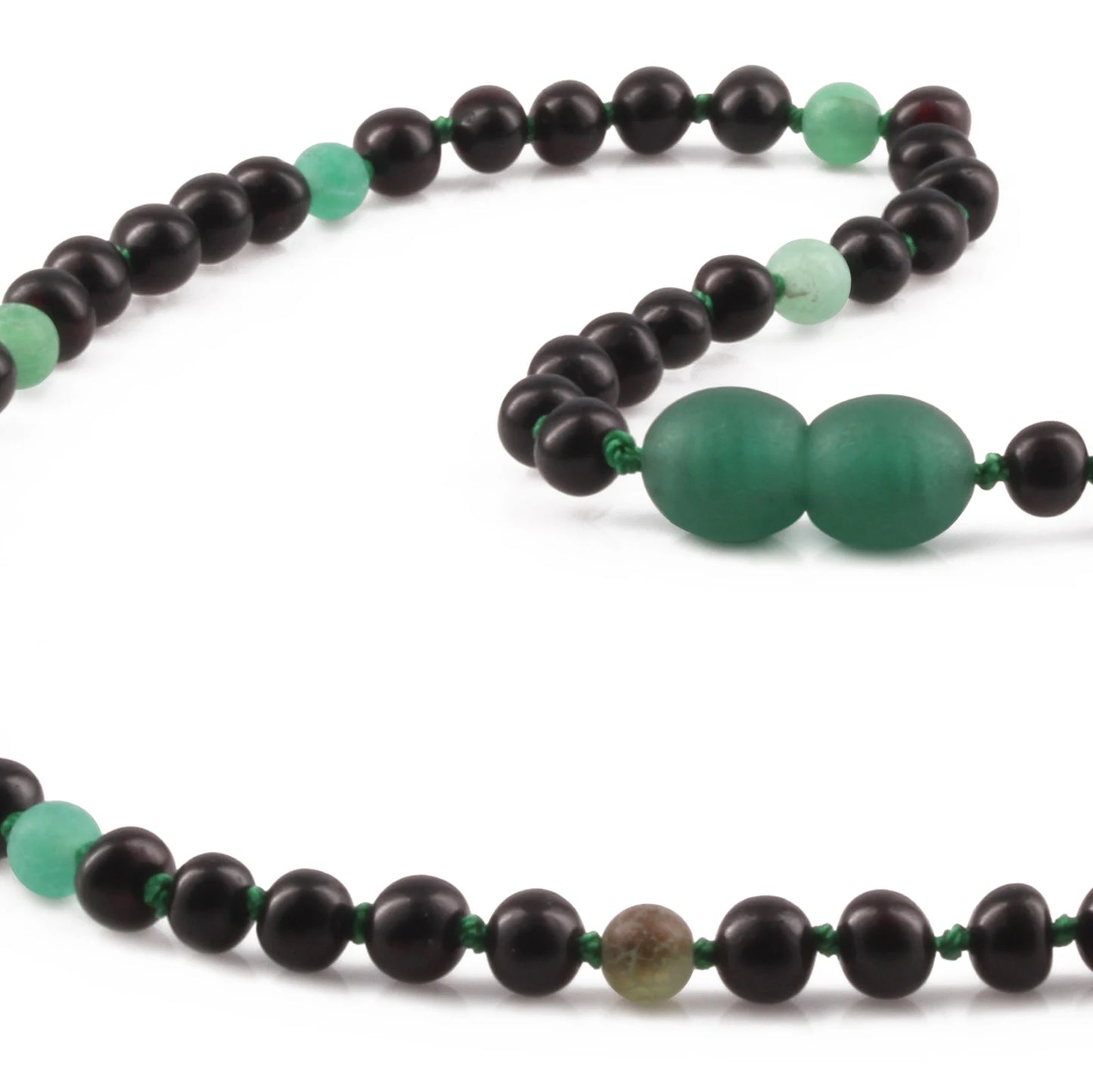 KALUNG AMBER DENGAN GREEN FROST AGATE UNTUK JUNIOR. JN89-S