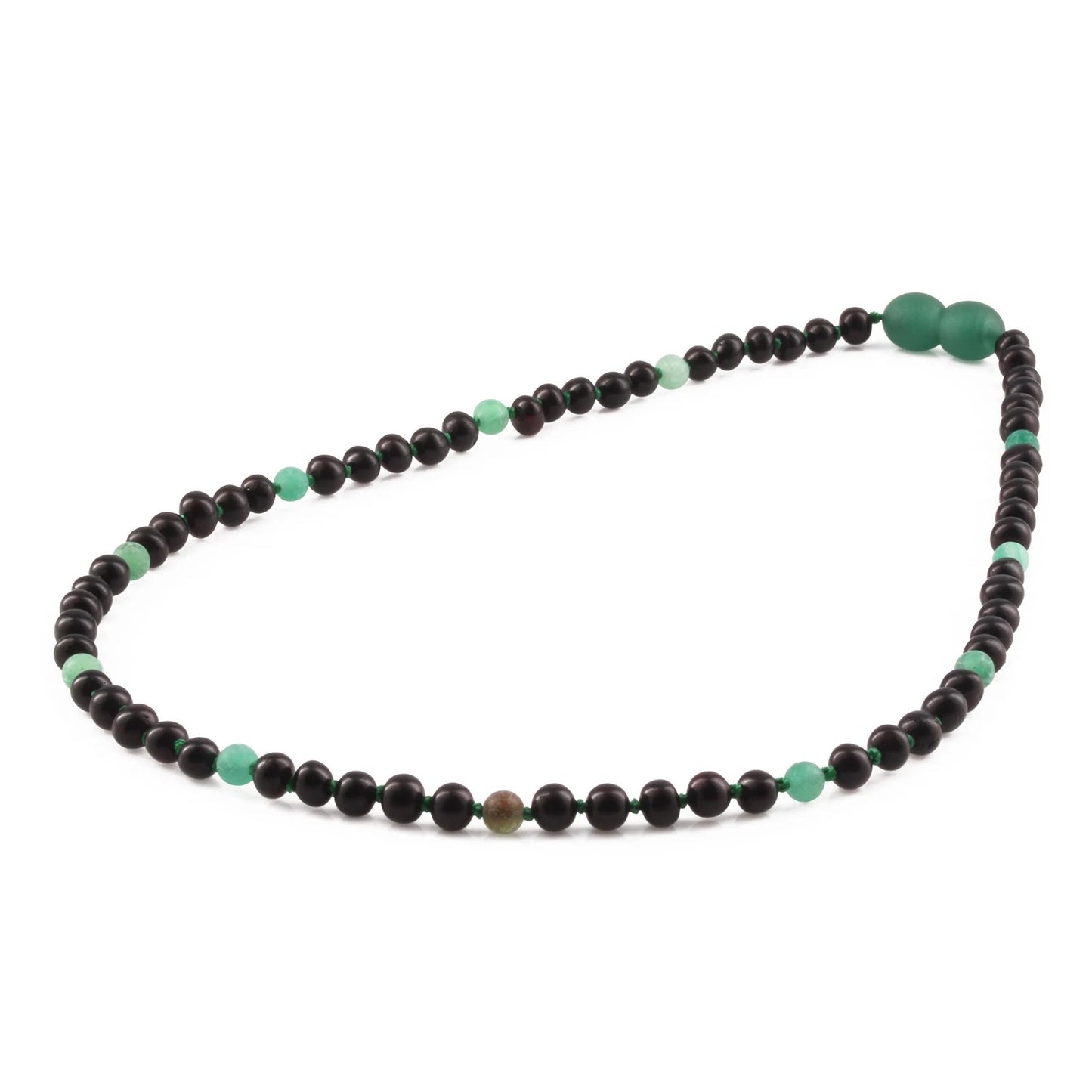 KALUNG AMBER DENGAN GREEN FROST AGATE UNTUK JUNIOR. JN89-S
