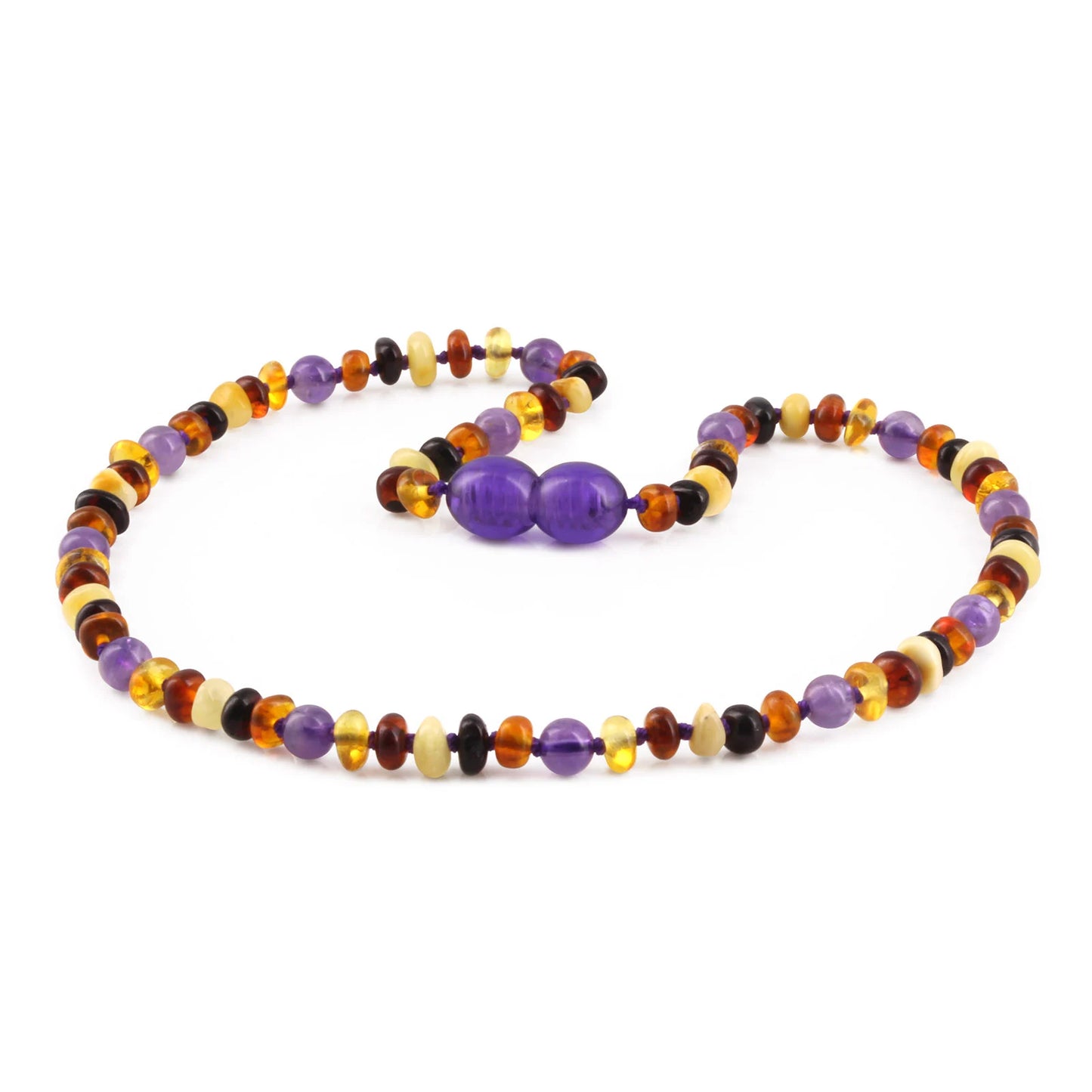 KALUNG BAYI AMBER DENGAN AMETHYST. XR42M-AM