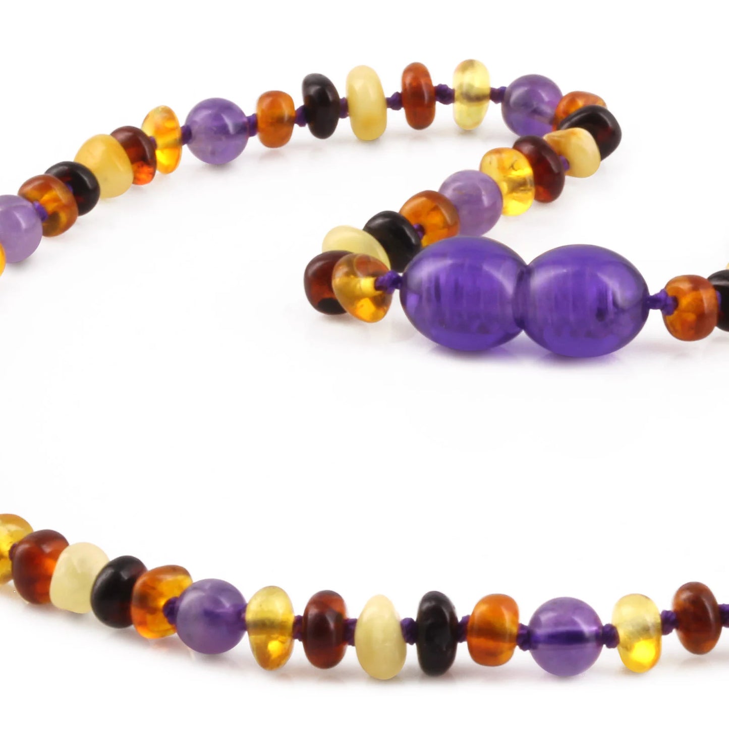 KALUNG BAYI AMBER DENGAN AMETHYST. XR42M-AM
