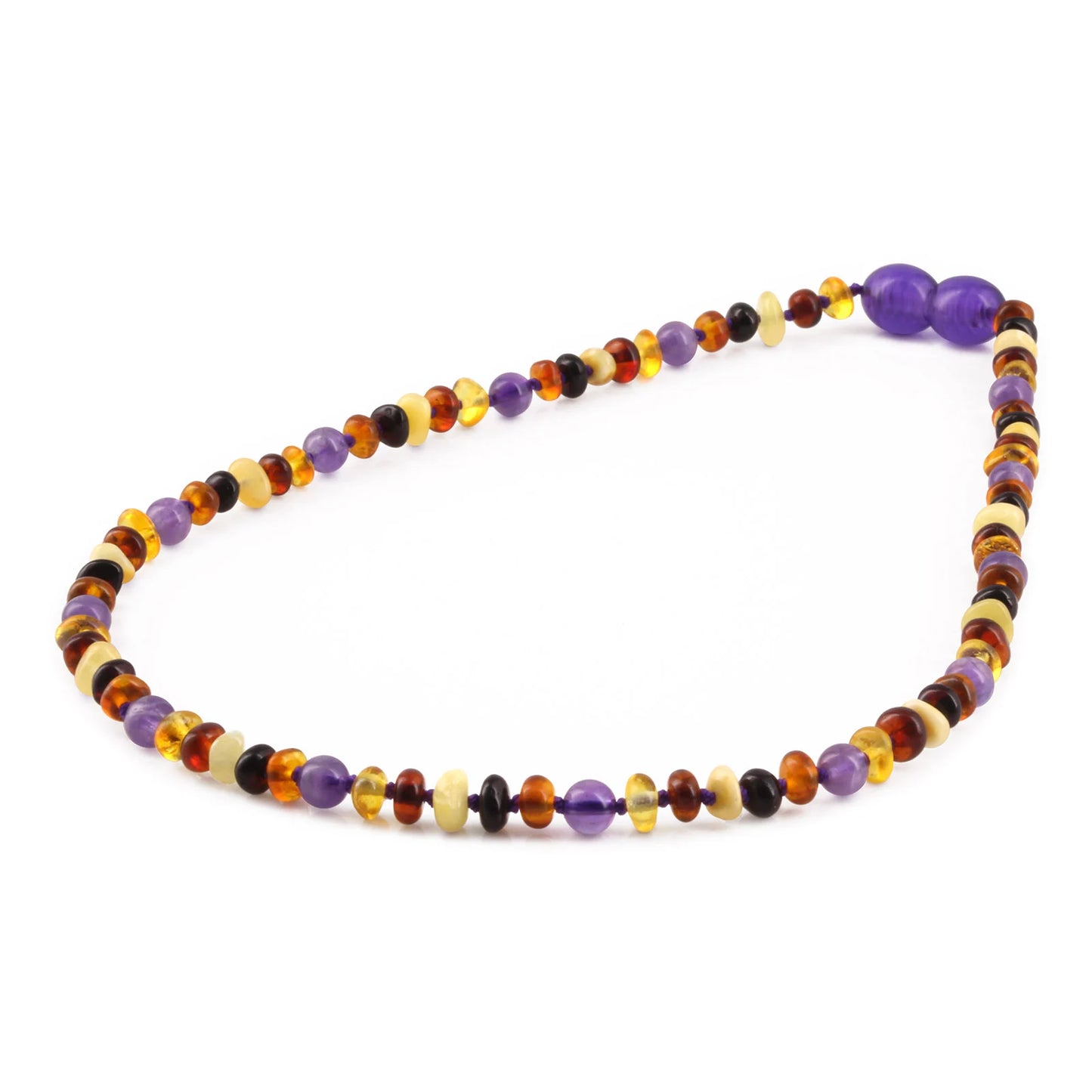 KALUNG BAYI AMBER DENGAN AMETHYST. XR42M-AM