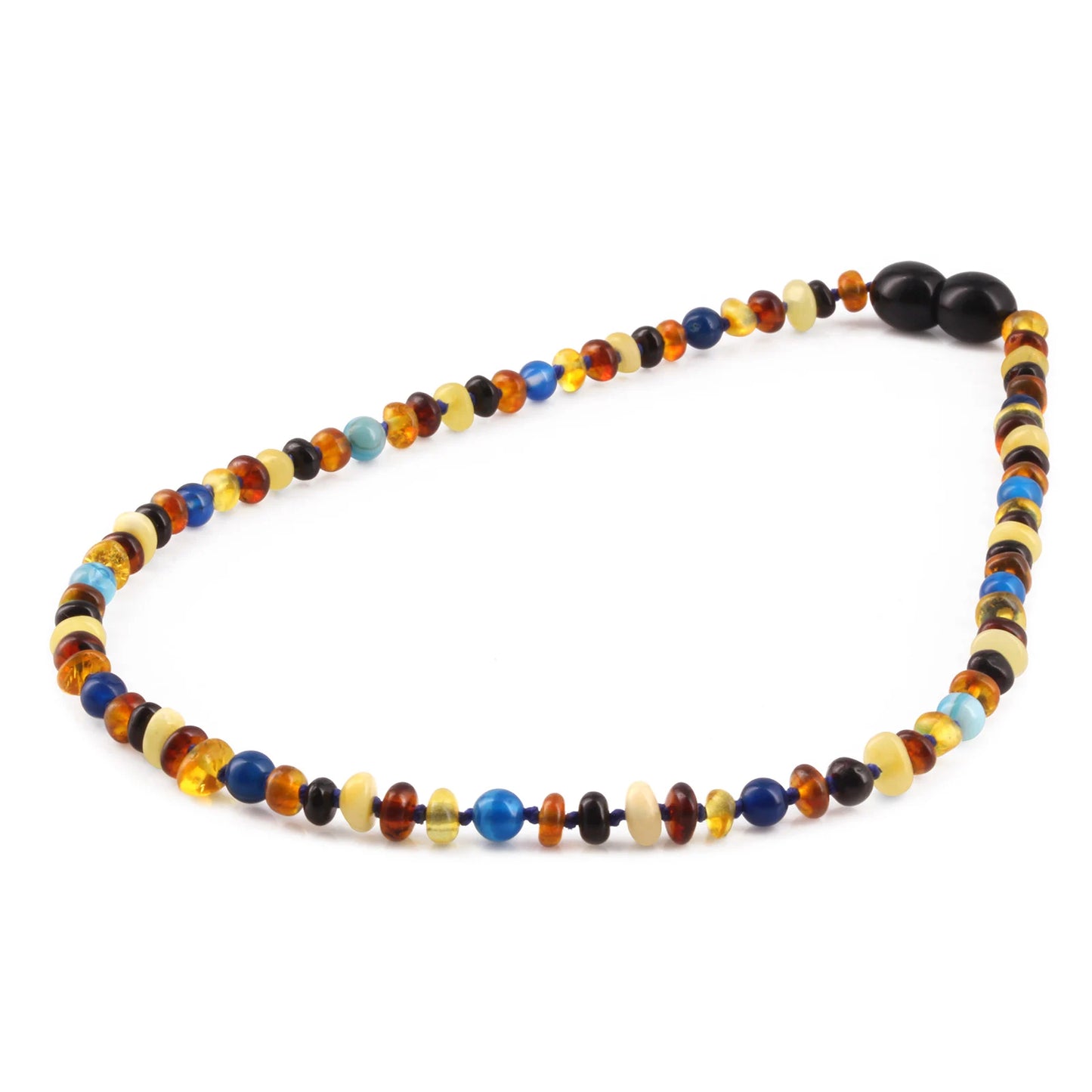 KALUNG BAYI AMBER DENGAN BLUE LACE AGATE. XR42M-BL