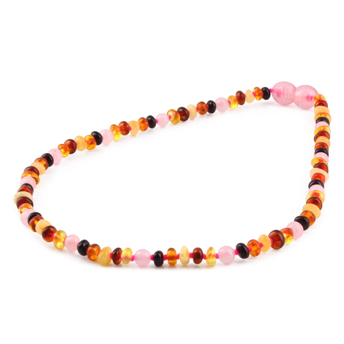 KALUNG BAYI AMBER DENGAN ROSE QUARTZ. XR42M-RQ