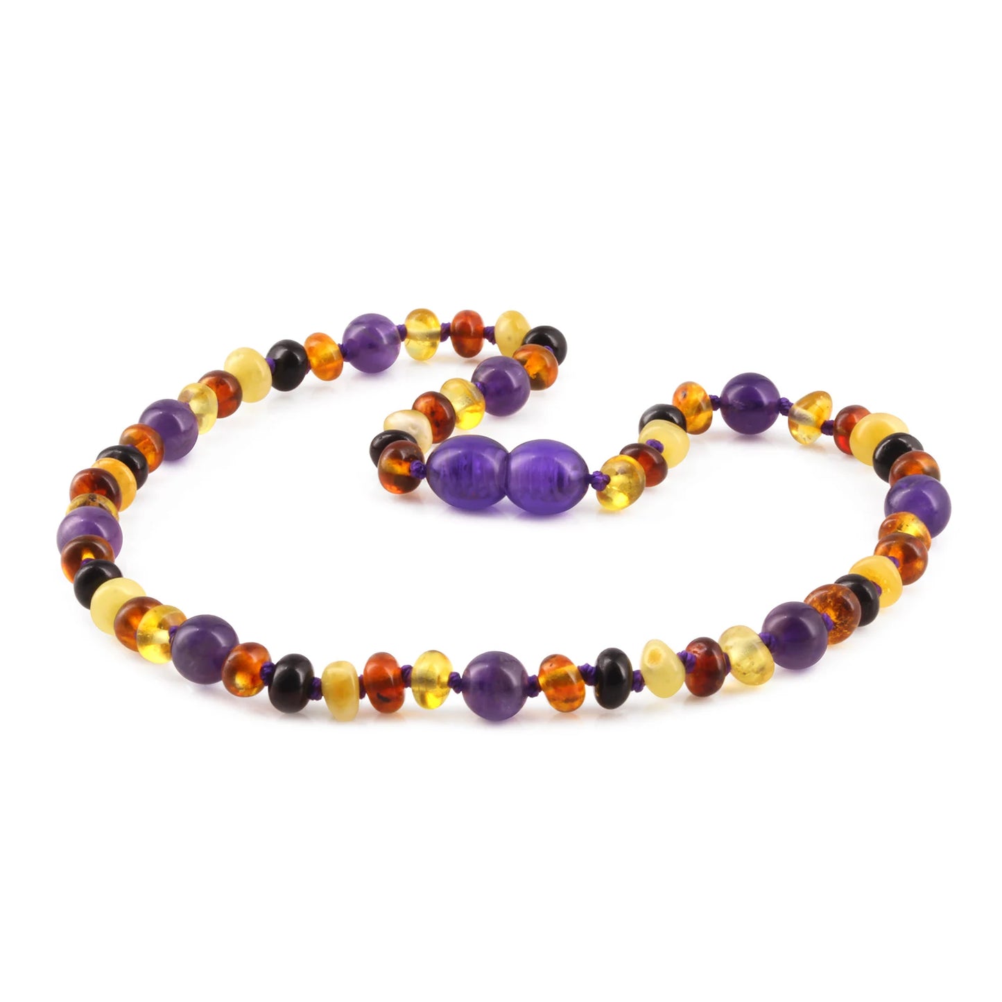 KALUNG BAYI AMBER DENGAN AMETHYST. XR53M-AM