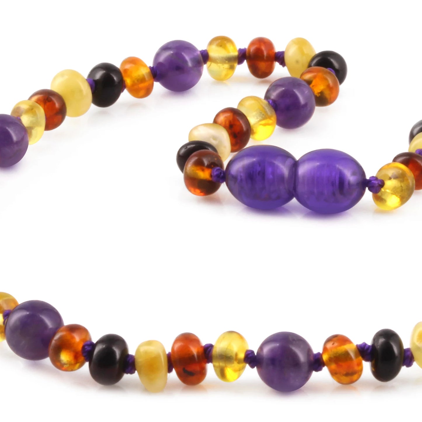 KALUNG BAYI AMBER DENGAN AMETHYST. XR53M-AM