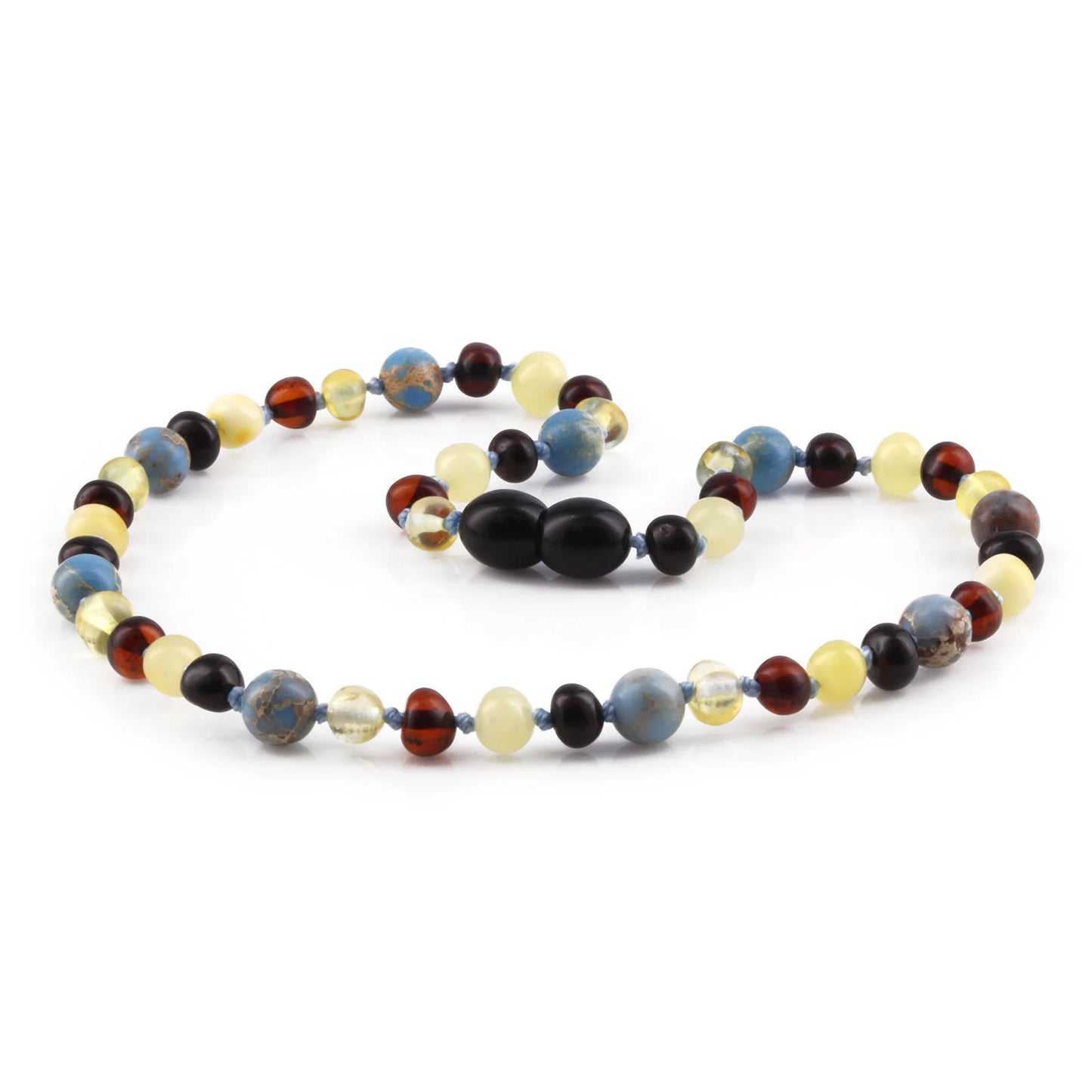 KALUNG BAYI AMBER DENGAN SKY BLUE IMPERIAL JASPER. LE466