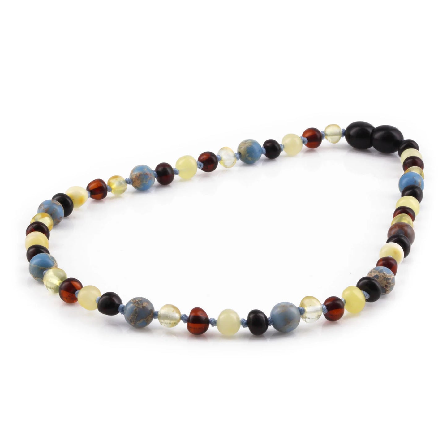 KALUNG BAYI AMBER DENGAN SKY BLUE IMPERIAL JASPER. LE466
