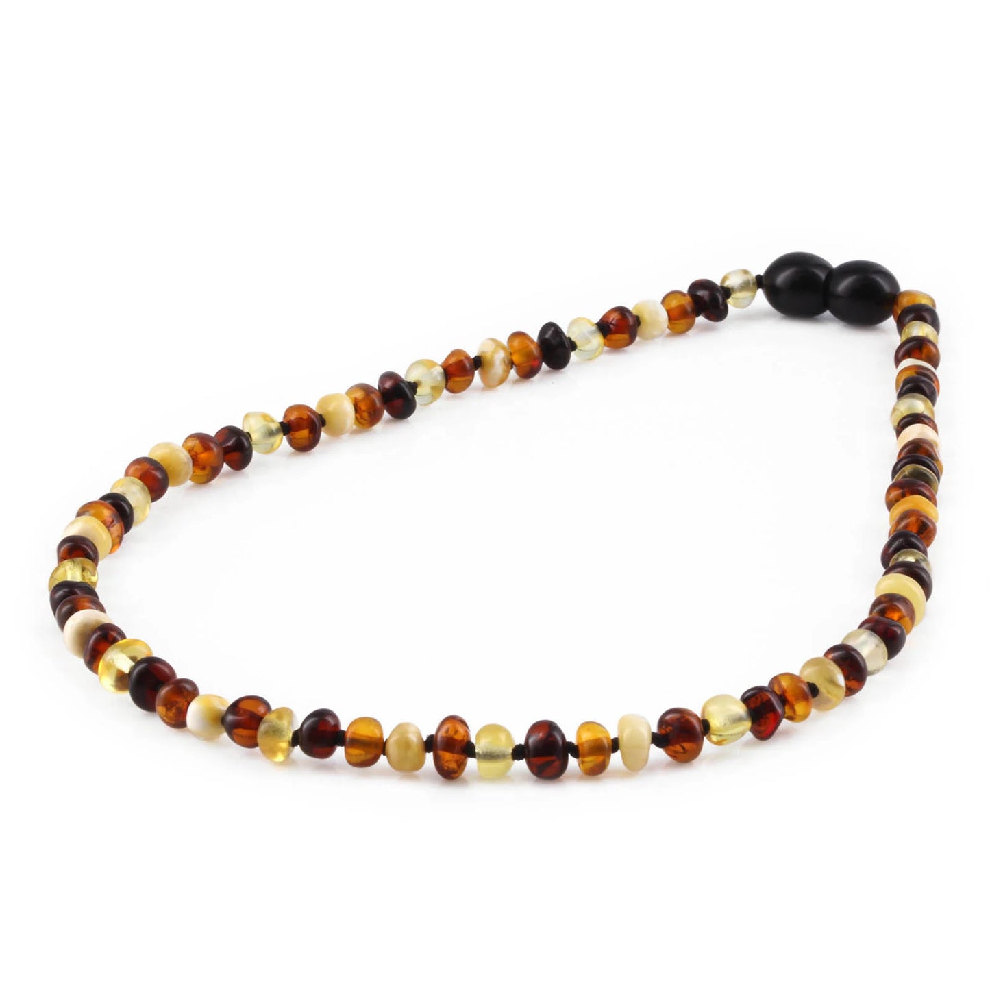 KALUNG AMBER BAYI MULTICOLOUR GLOSSY 32CM. 4X3MM