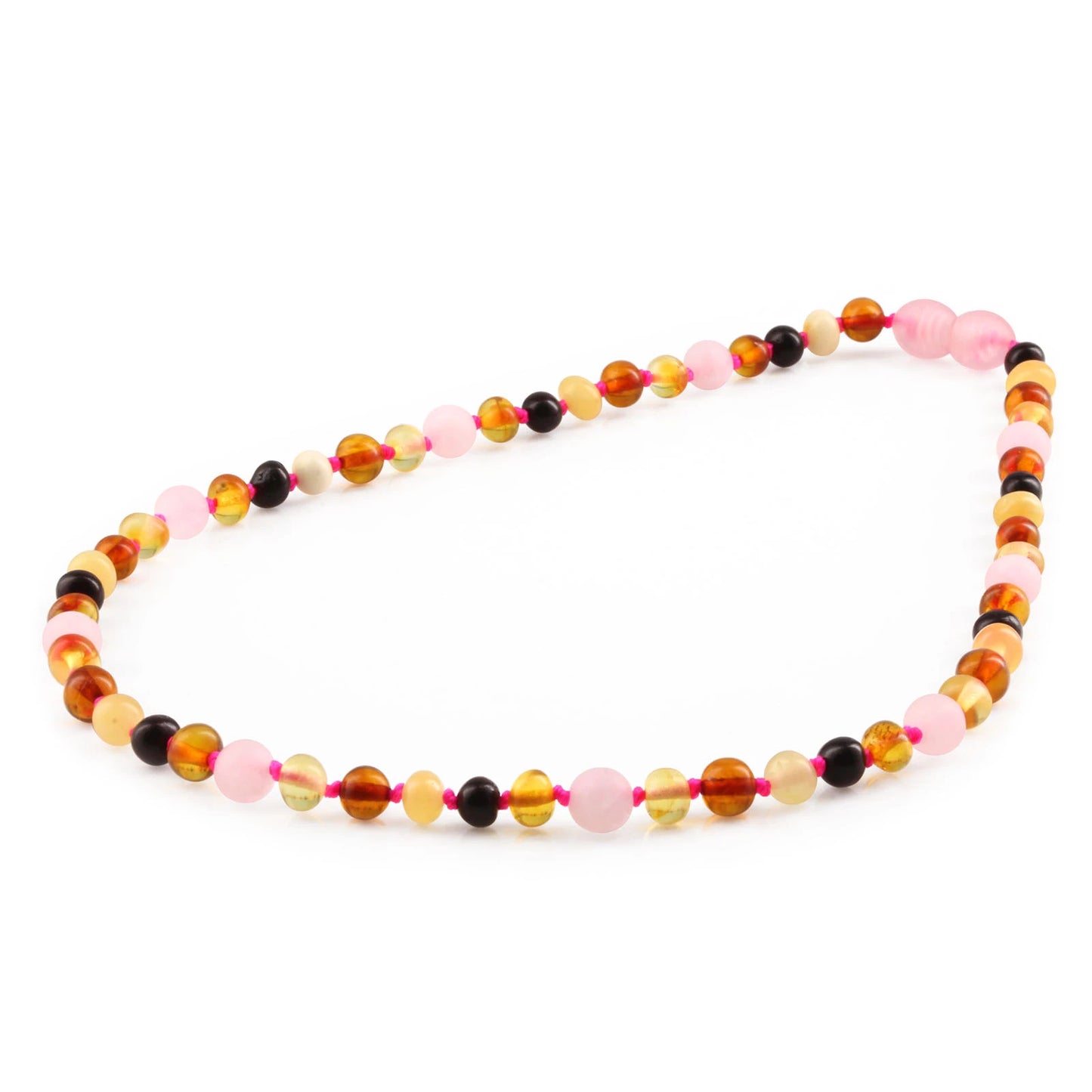 KALUNG AMBER JUNIOR DENGAN ROSE QUARTZ MATTE. JN99