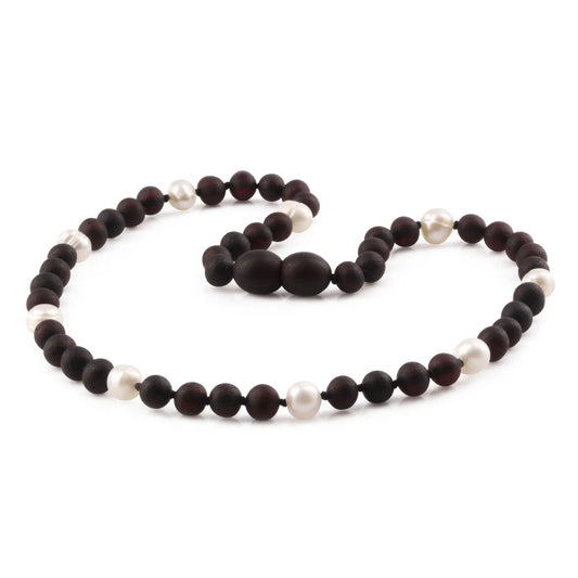 KALUNG BAYI AMBER DENGAN WHITE PEARL. LE482-B