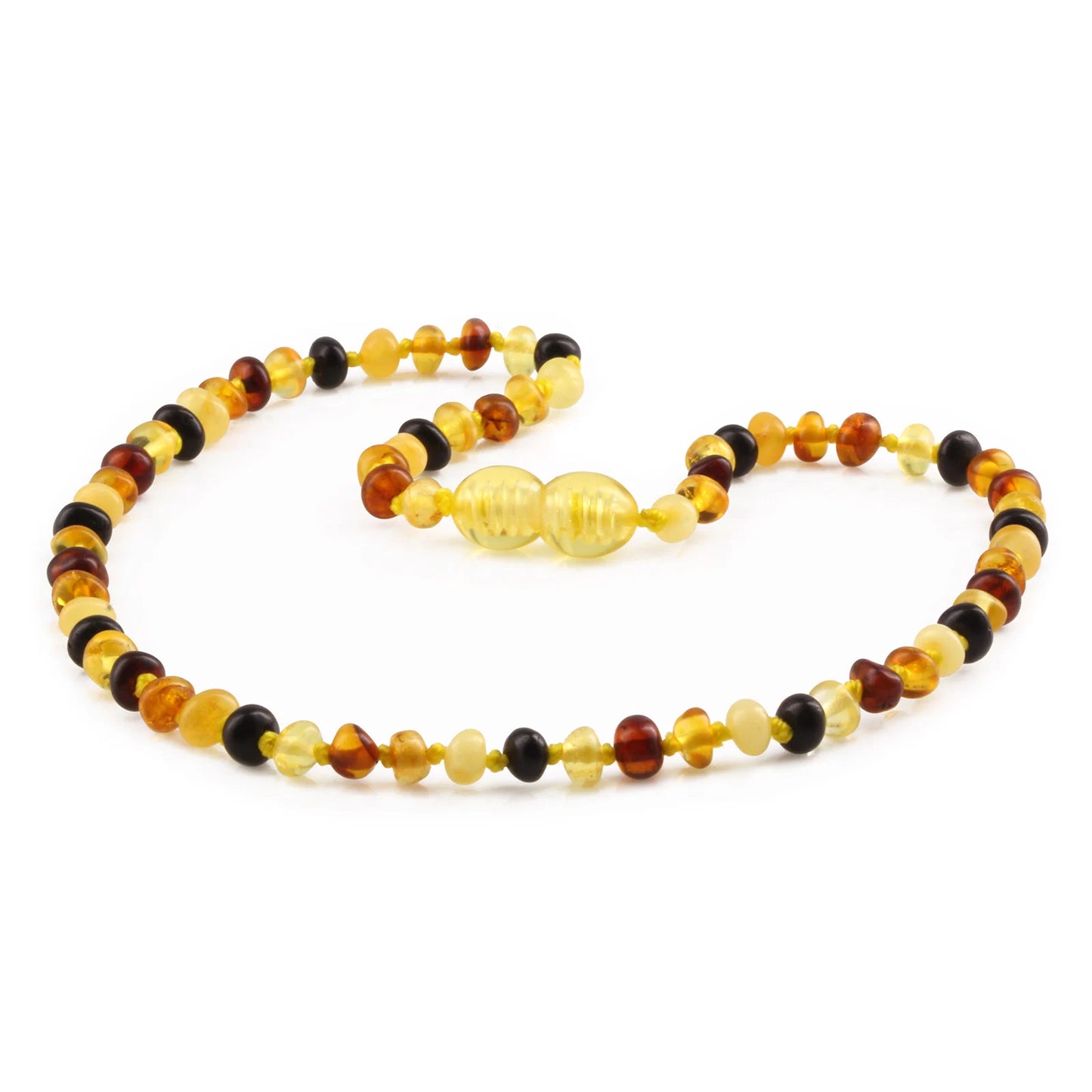 KALUNG AMBER BAYI MULTICOLOUR GLOSSY 32CM. 4X3MM
