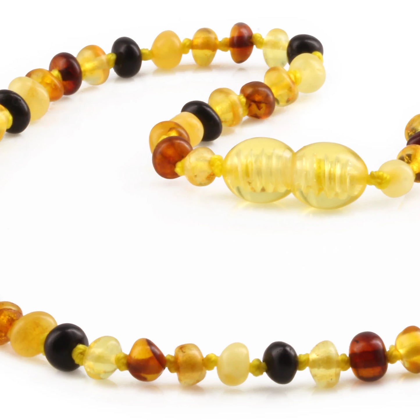 KALUNG AMBER BAYI MULTICOLOUR GLOSSY 32CM. 4X3MM
