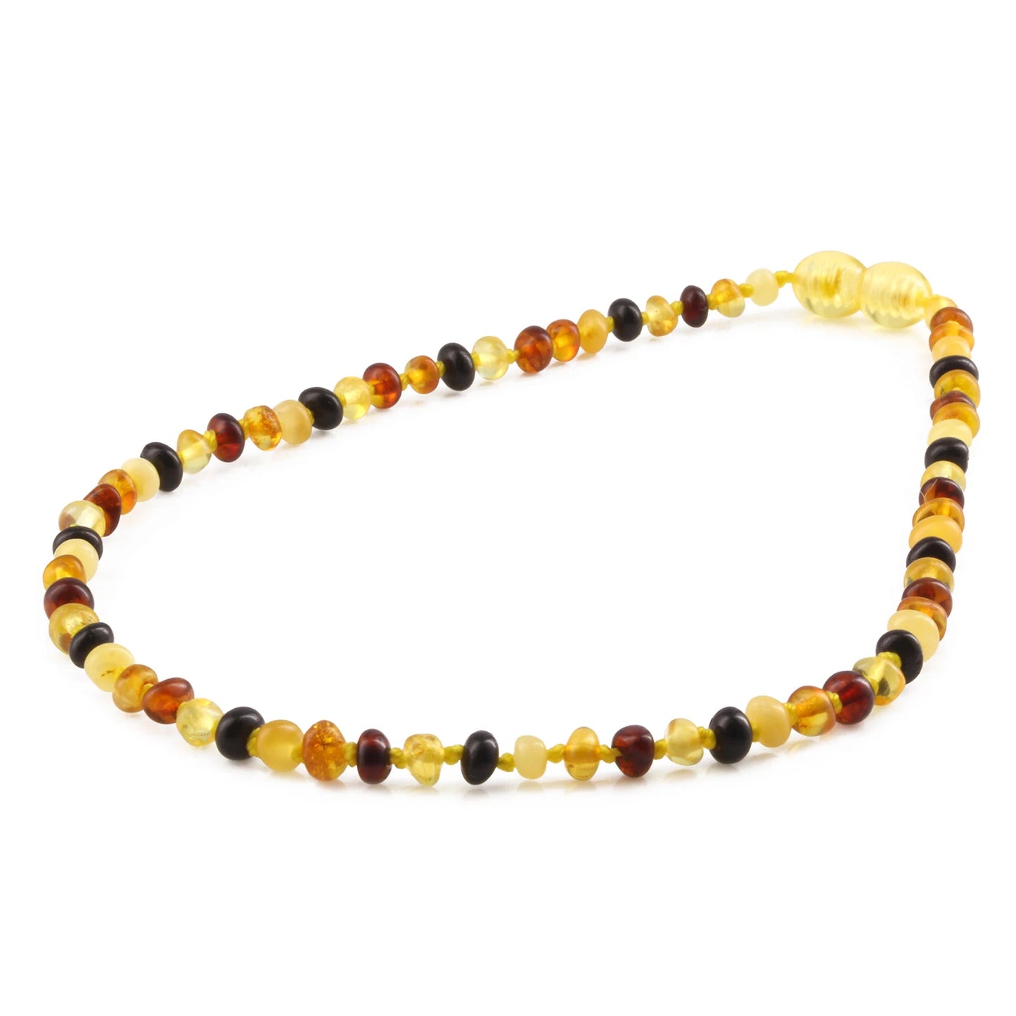 KALUNG AMBER BAYI MULTICOLOUR GLOSSY 32CM. 4X3MM