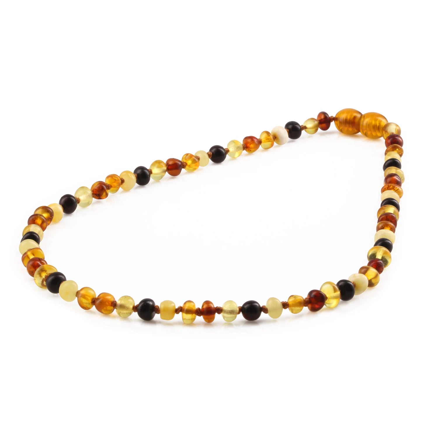 KALUNG AMBER BAYI MULTICOLOUR GLOSSY 32CM. 4X3MM