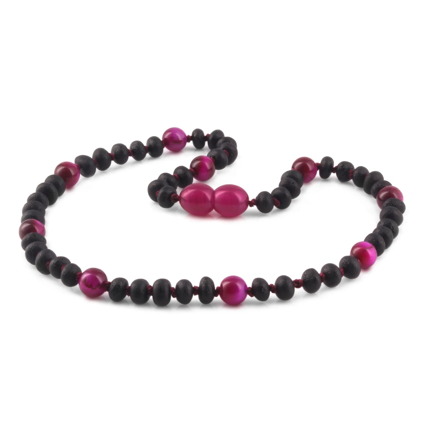 KALUNG BAYI AMBER DENGAN MAGENTA TIGER EYE. LE571