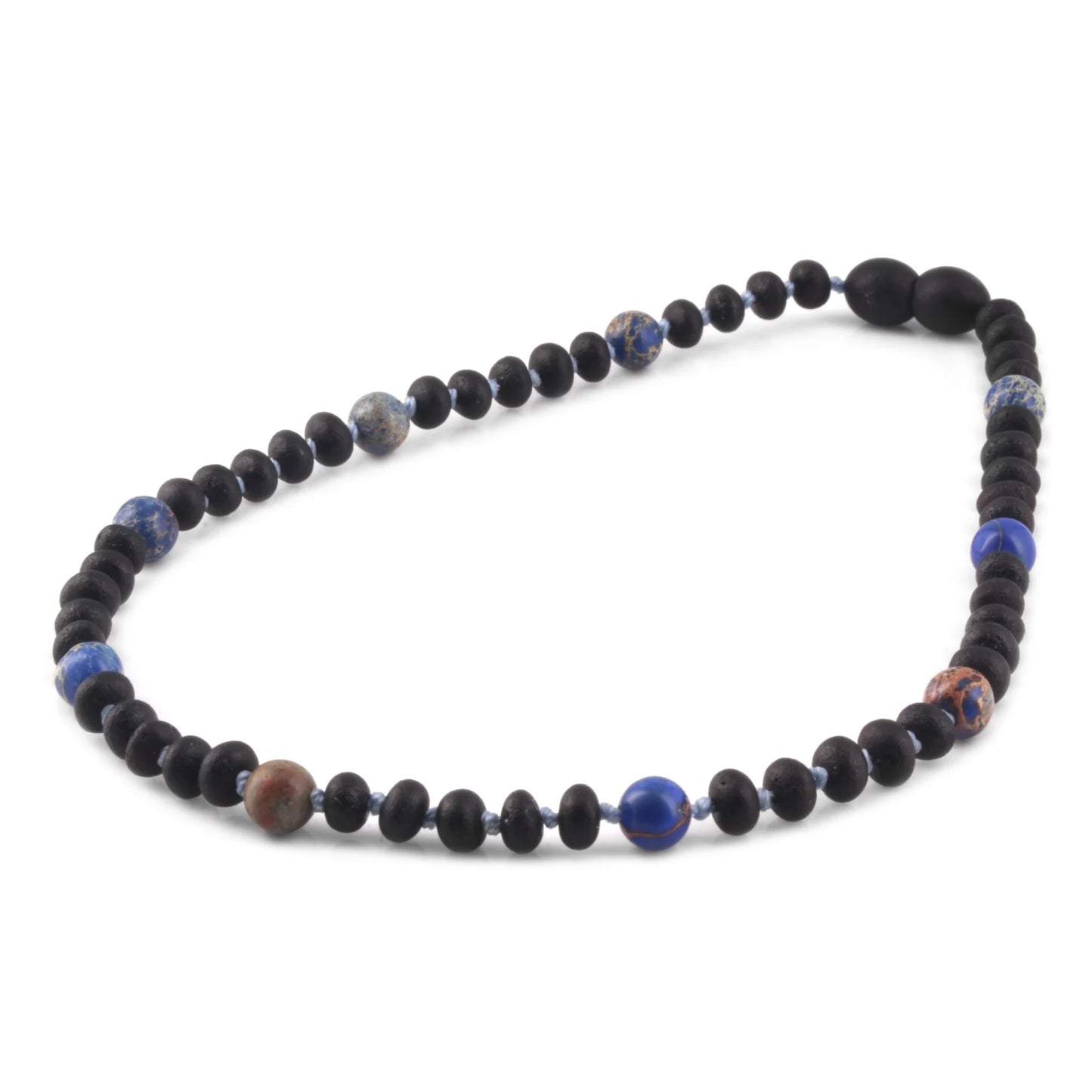 KALUNG BAYI AMBER DENGAN DEEP BLUE IMPERIAL JASPER. LE572