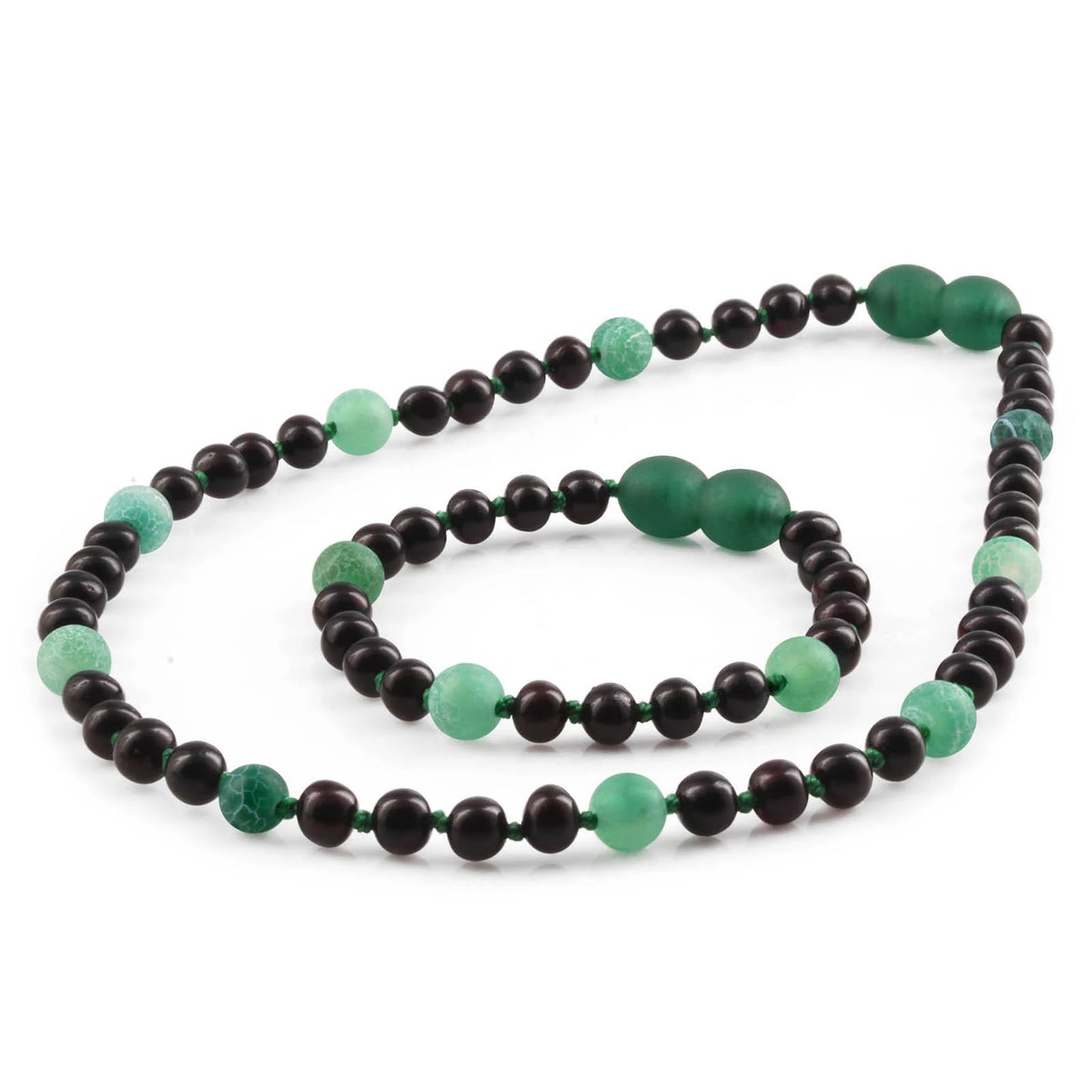 SET BAYI AMBER DENGAN GREEN FROST AGATE. LE550