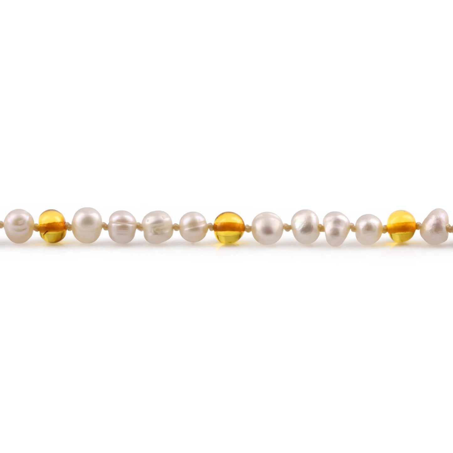KALUNG MUTIARA DENGAN BALTIC AMBER UNTUK JUNIOR. P2