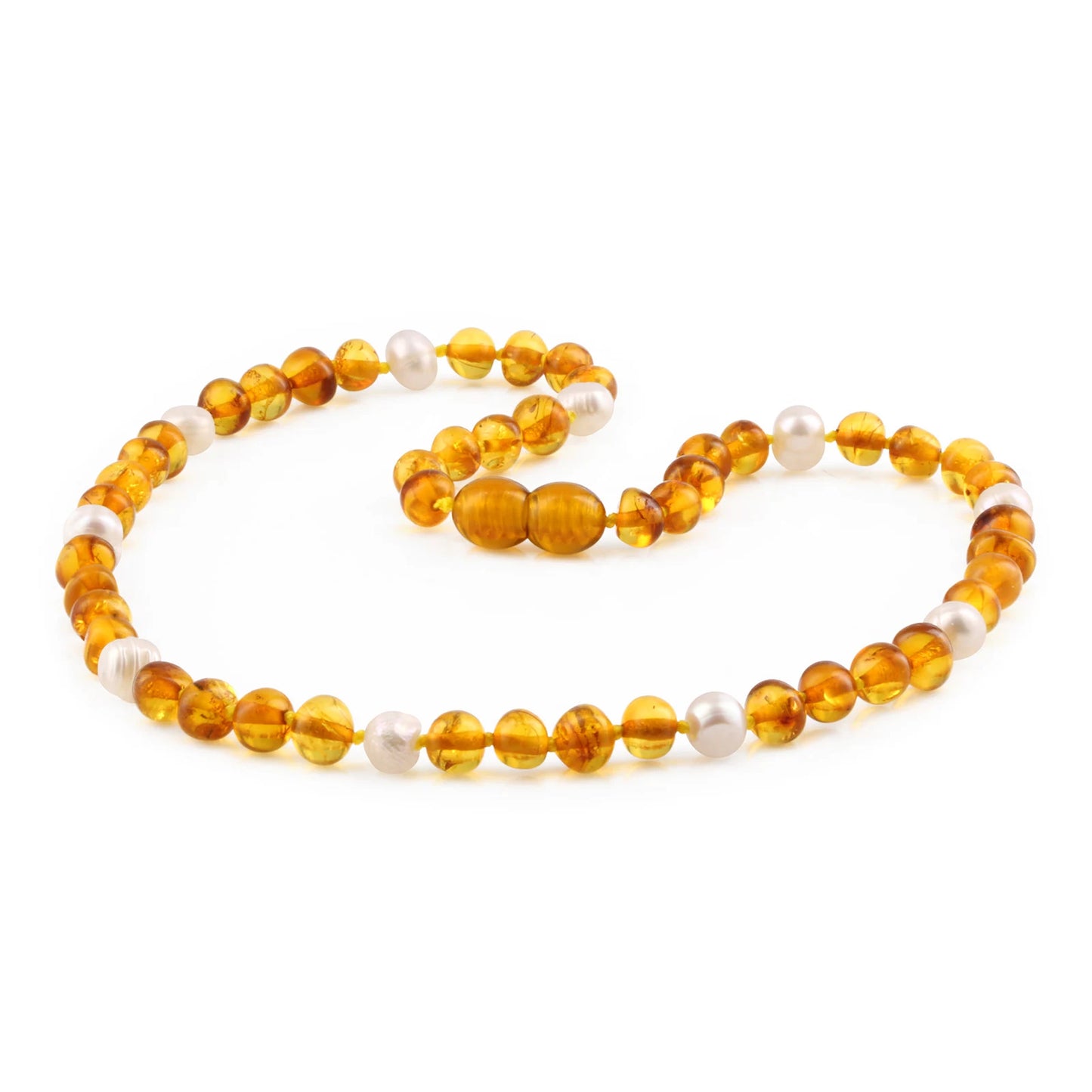 KALUNG AMBER DENGAN WHITE PEARL UNTUK JUNIOR. P1