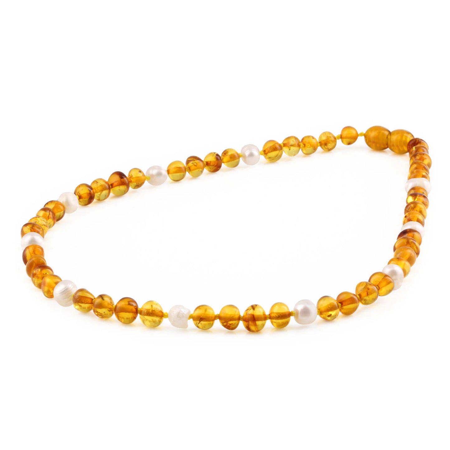 KALUNG AMBER DENGAN WHITE PEARL UNTUK JUNIOR. P1