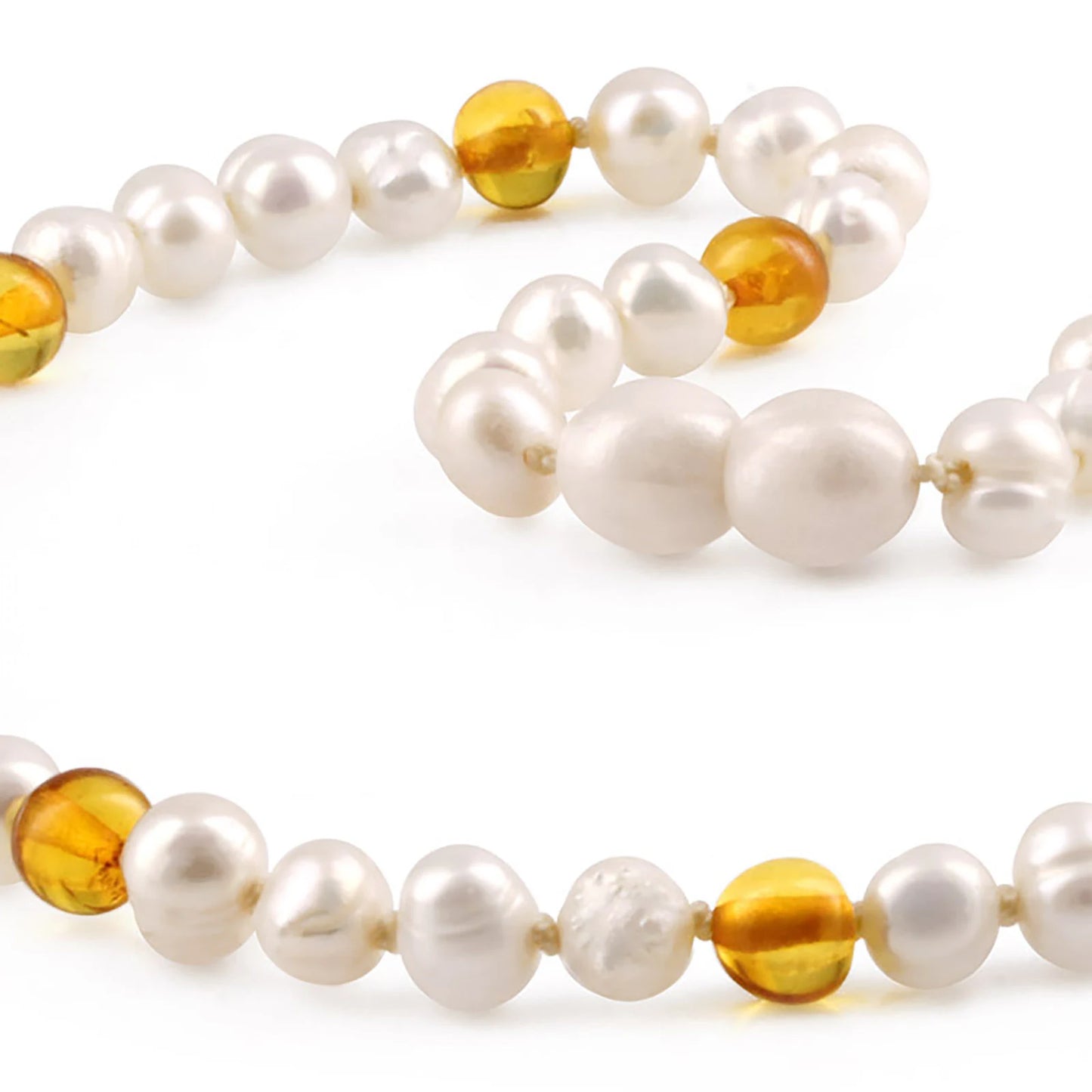 KALUNG BAYI MUTIARA DENGAN BALTIC AMBER. P2