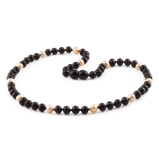 KALUNG AMBER DENGAN PINK PEARL UNTUK DEWASA. P3