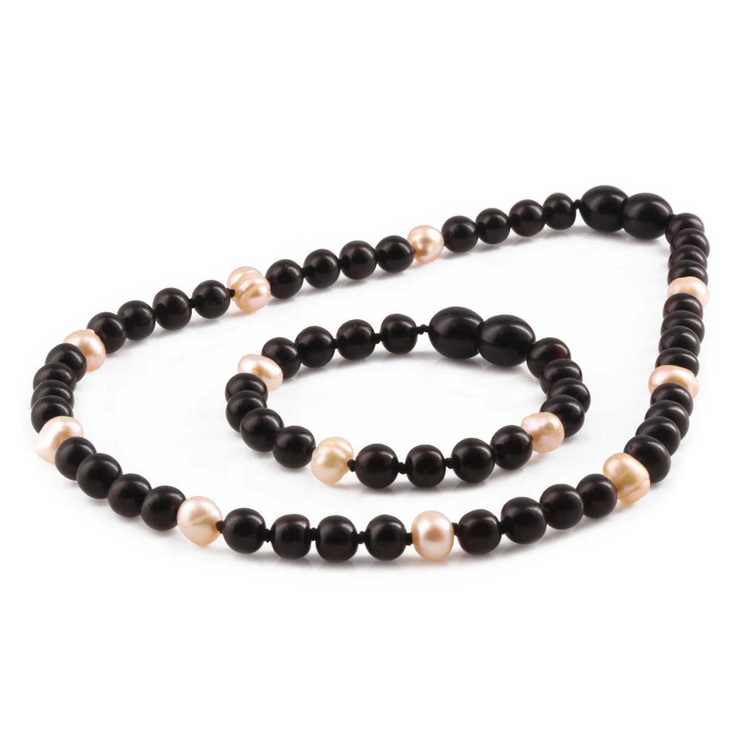 SET BAYI AMBER DENGAN PINK PEARL. P3
