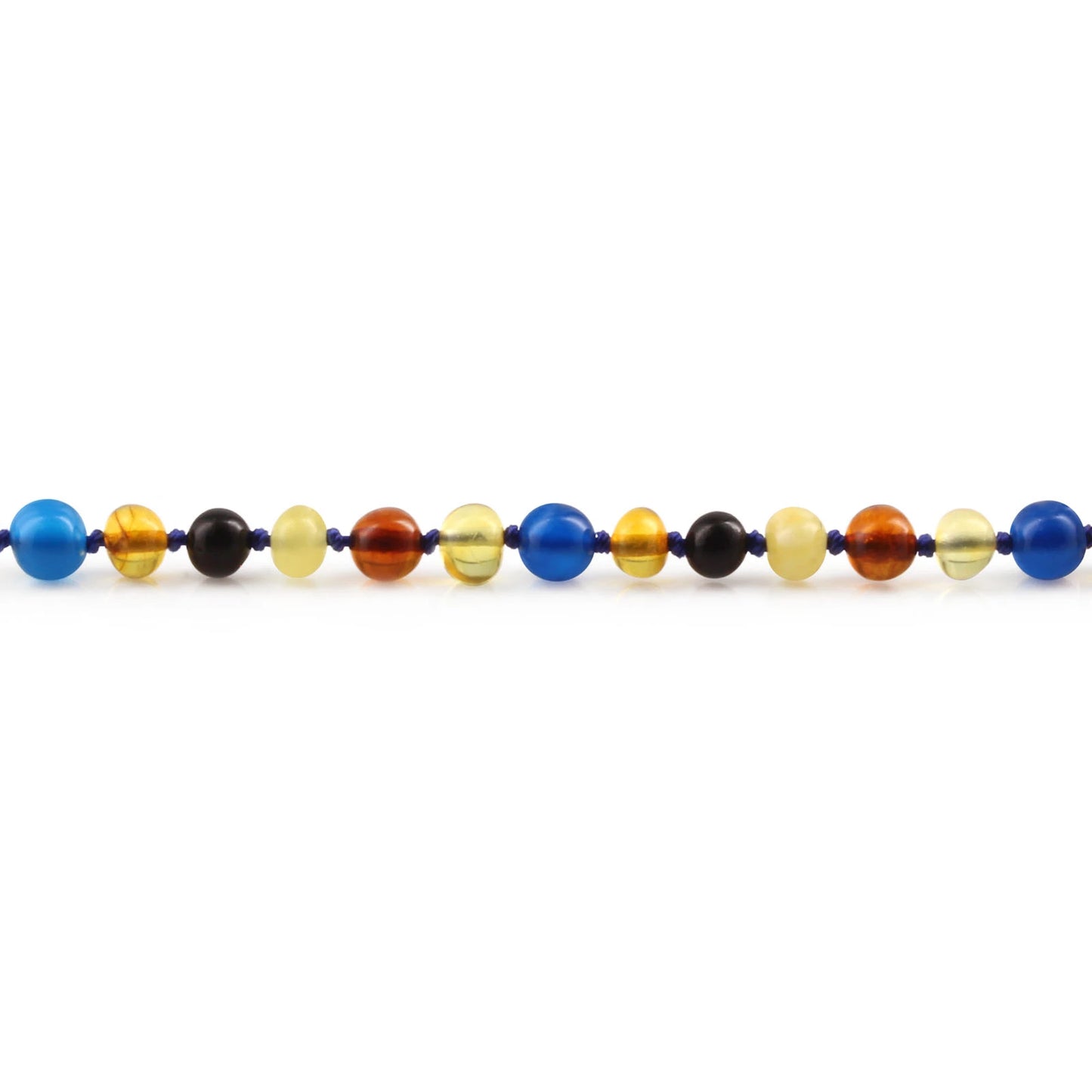 KALUNG AMBER DENGAN BLUE LACE AGATE UNTUK JUNIOR. JN94