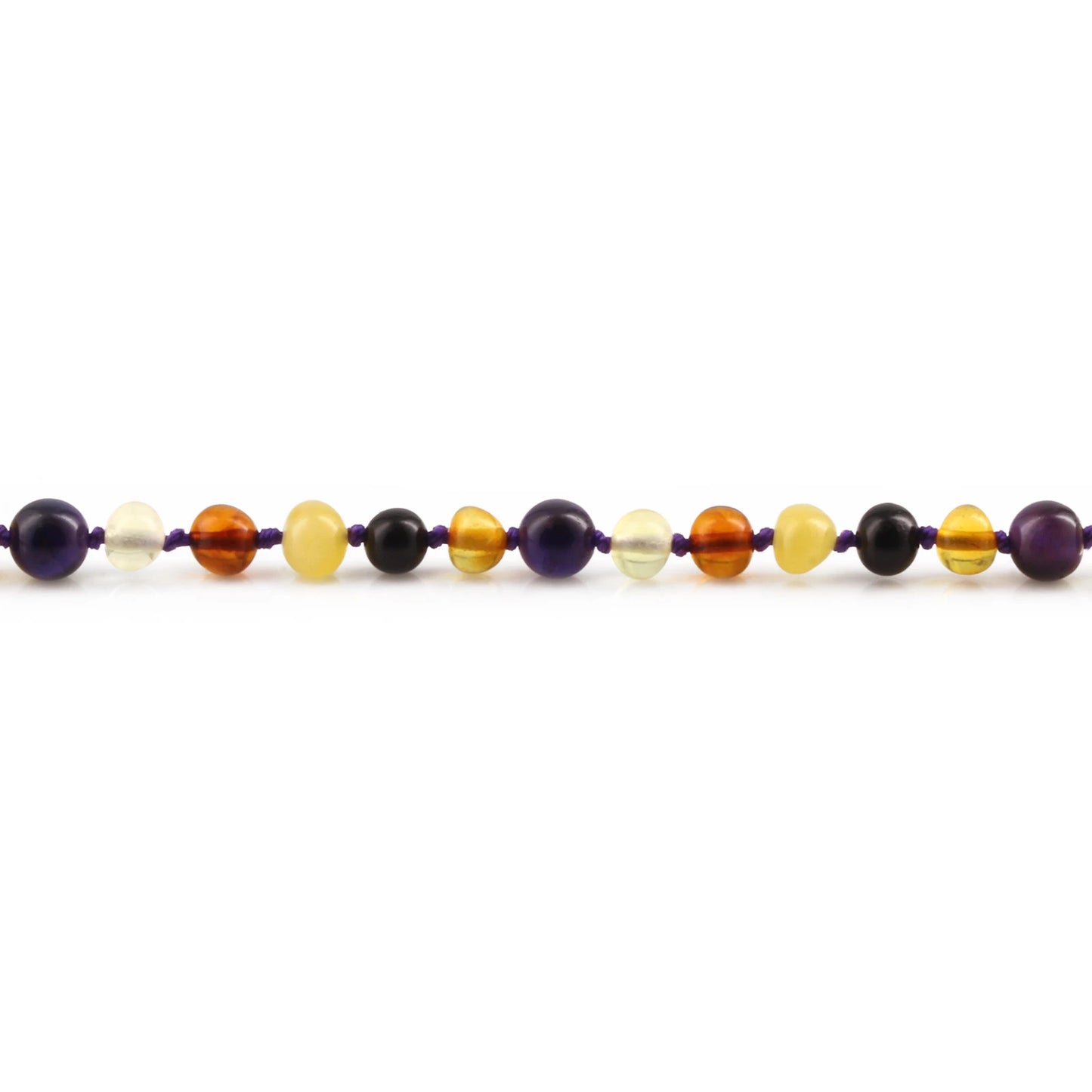 KALUNG AMBER DENGAN AMETHYST & ROSE QUARTZ UNTUK JUNIOR. JN110