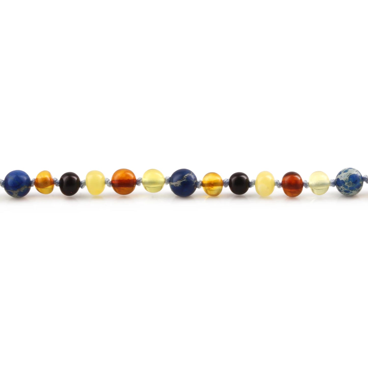 KALUNG AMBER DENGAN DEEP BLUE IMPERIAL JASPER UNTUK JUNIOR. JN101