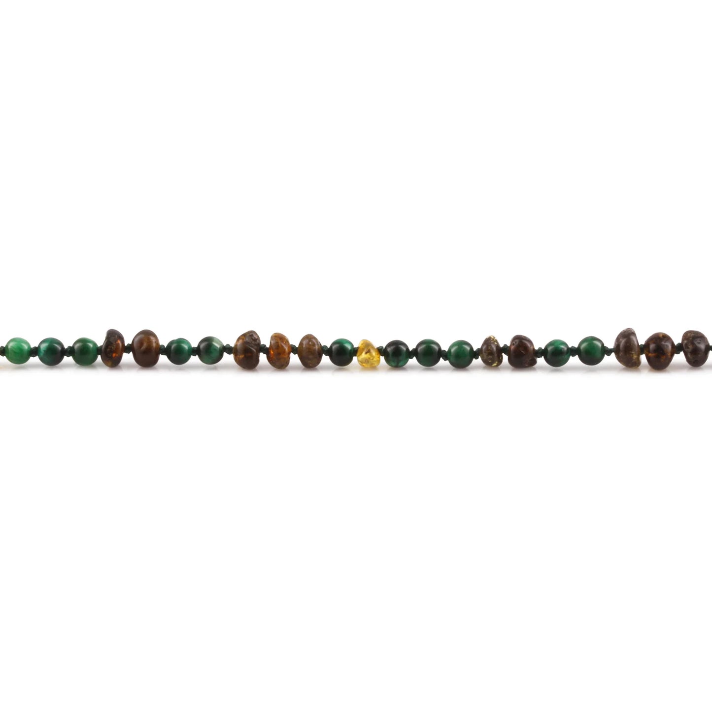 KALUNG AMBER DENGAN GREEN TIGER EYE UNTUK JUNIOR. JN103 V2