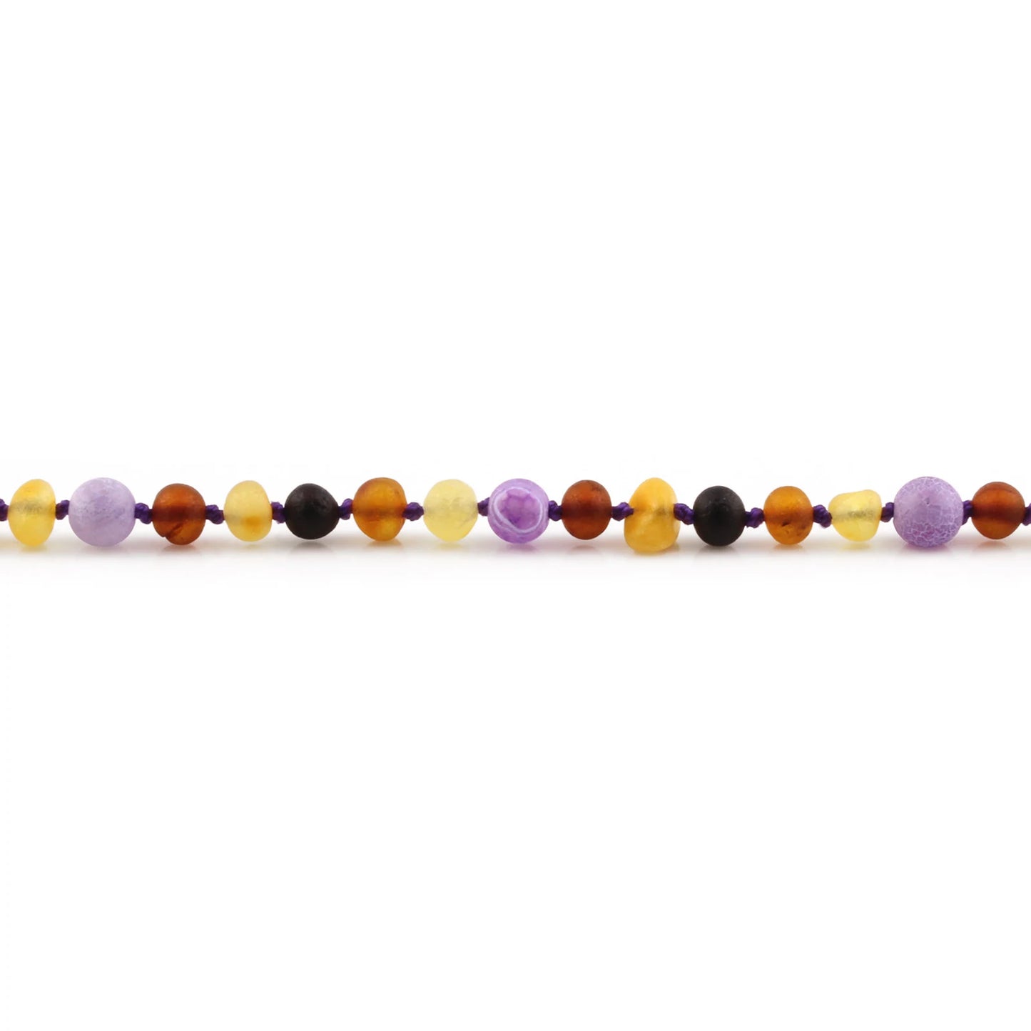 KALUNG AMBER DENGAN PURPLE FROST AGATE UNTUK JUNIOR. JN72
