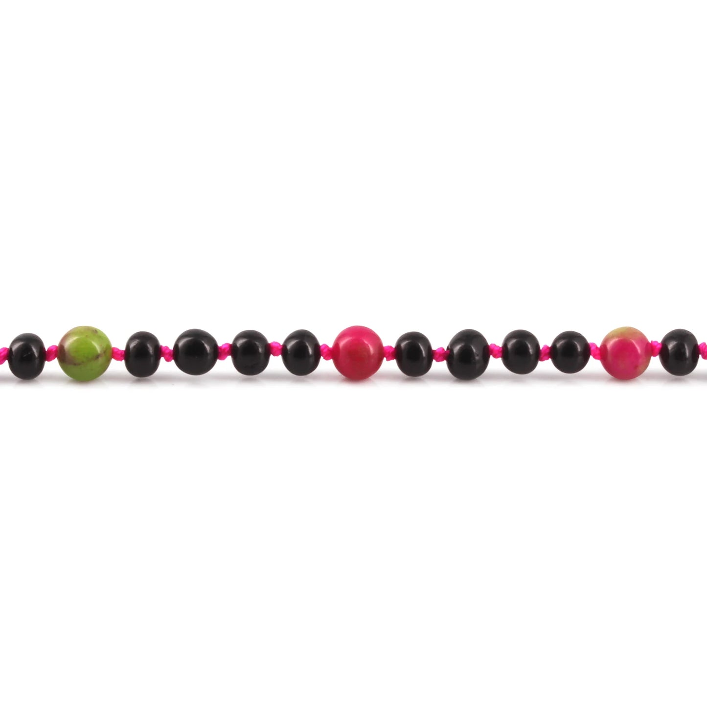 GELANG BAYI AMBER DENGAN PINK JADE. LE564